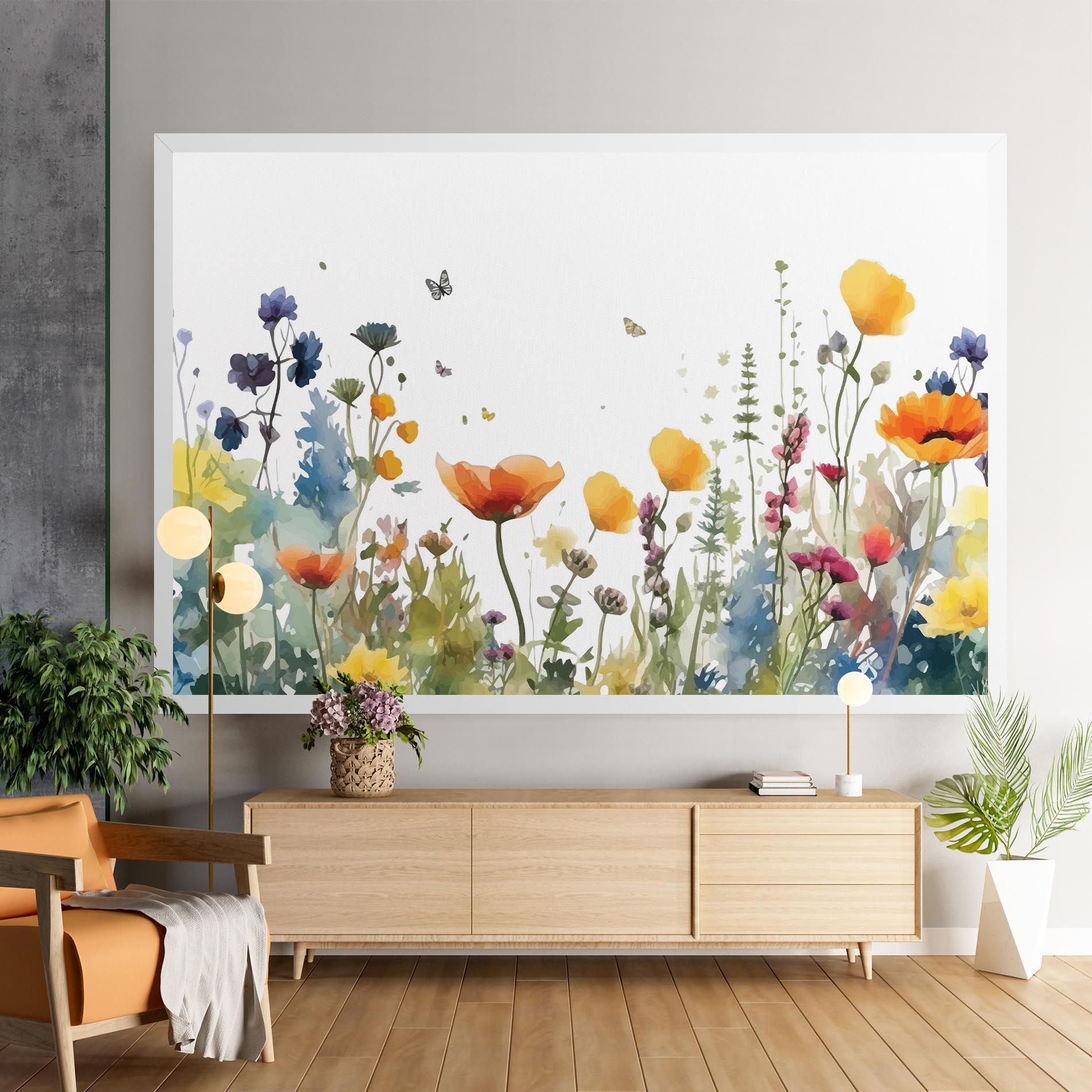 Watercolor Spring Flowers mockup 9