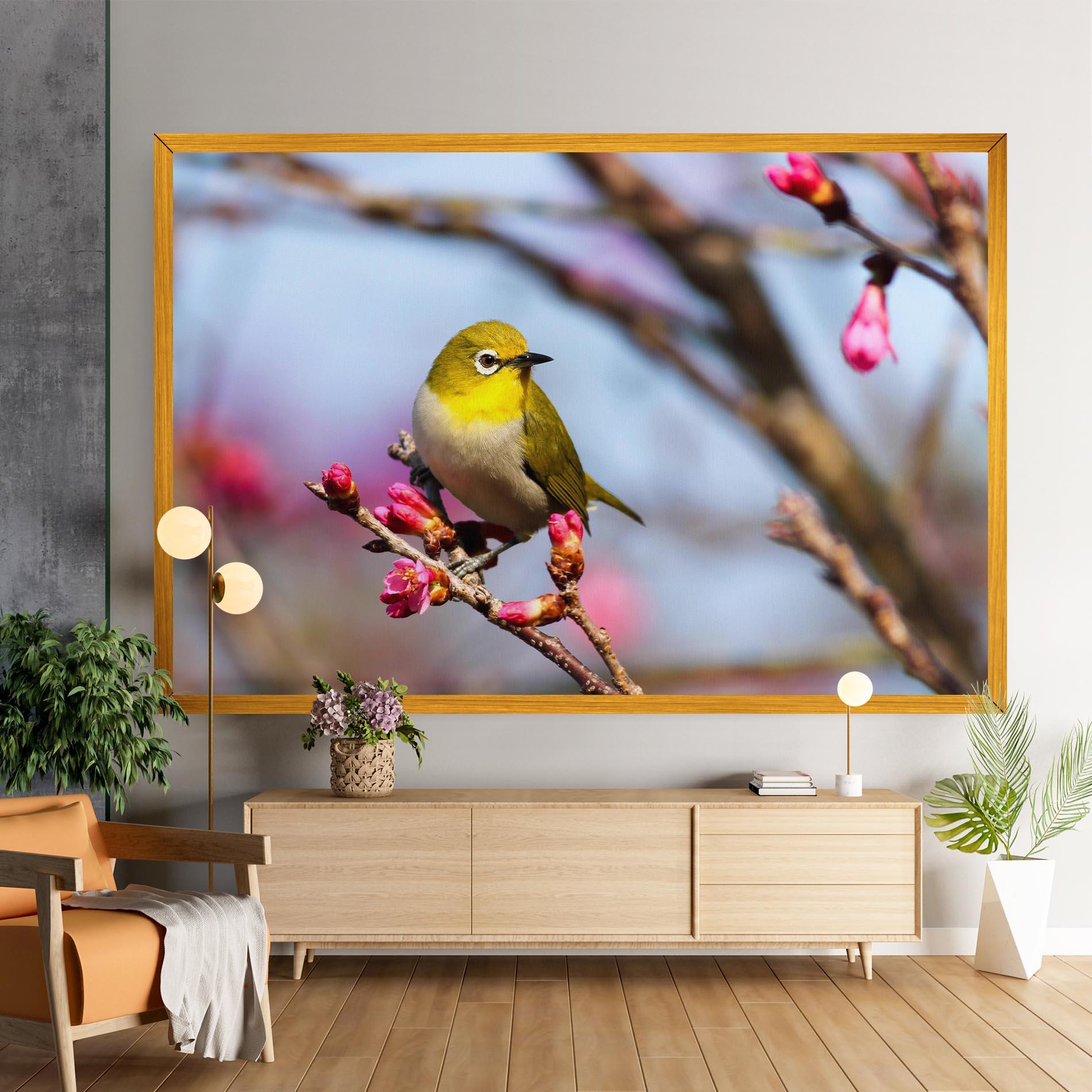 Картина на платно Cute Pink Flower Buds mockup 9