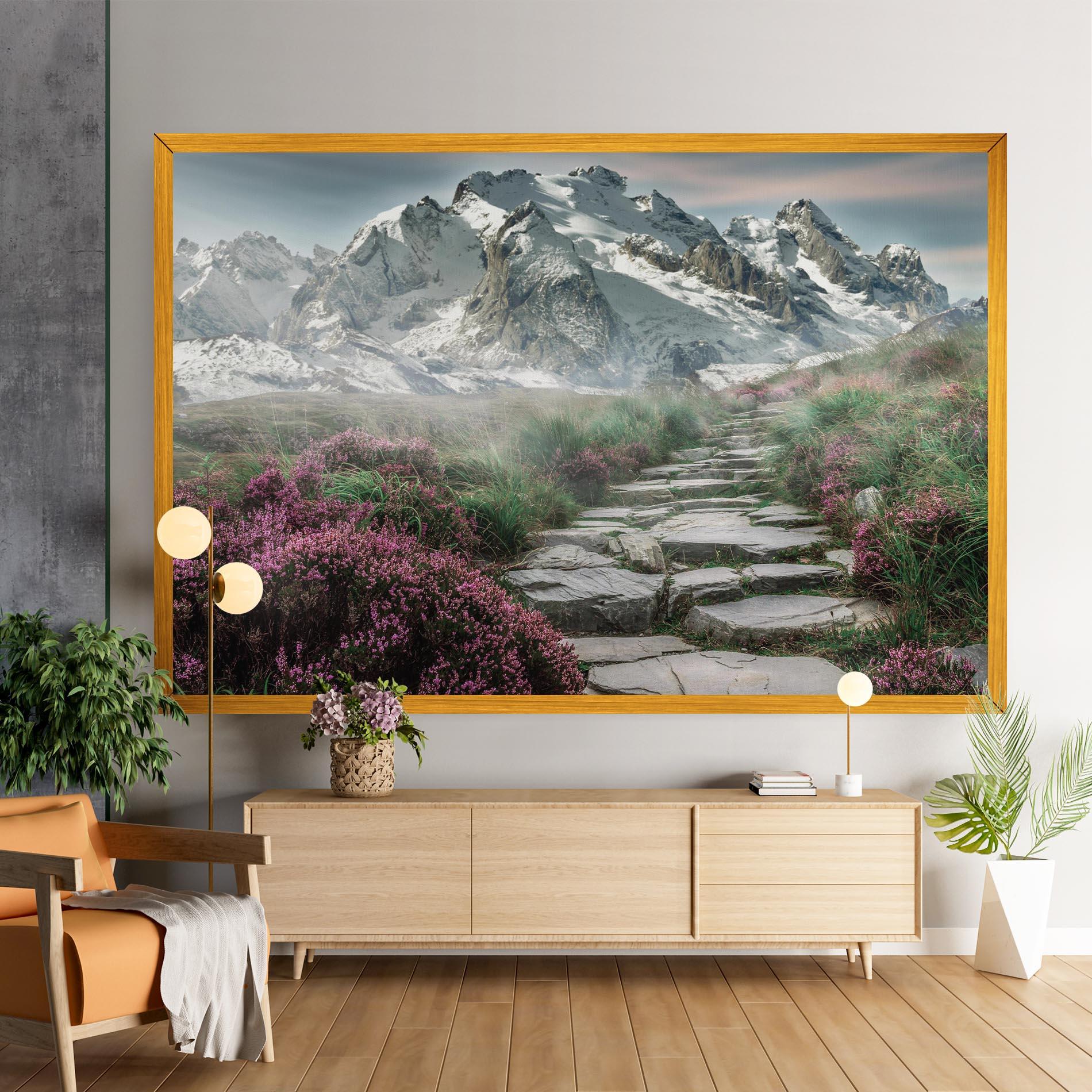 Картина на платно Mountain Spring View mockup 9