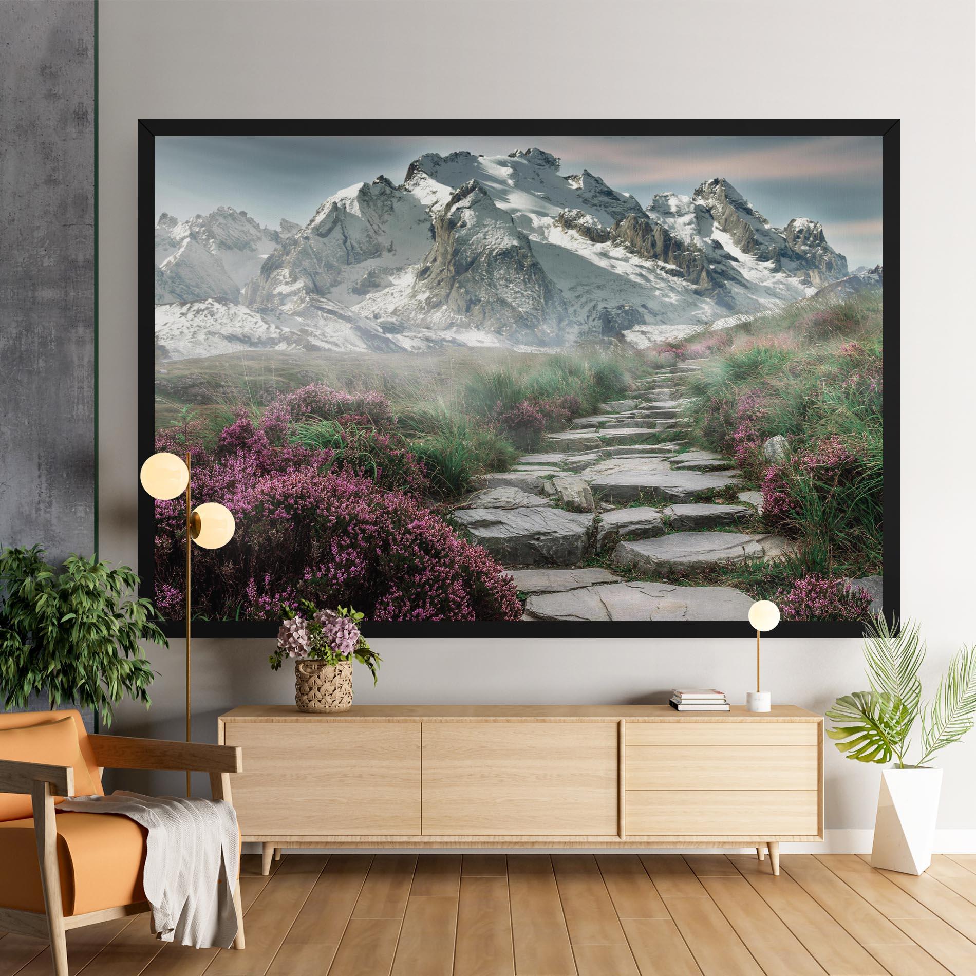 Картина на платно Mountain Spring View mockup 9
