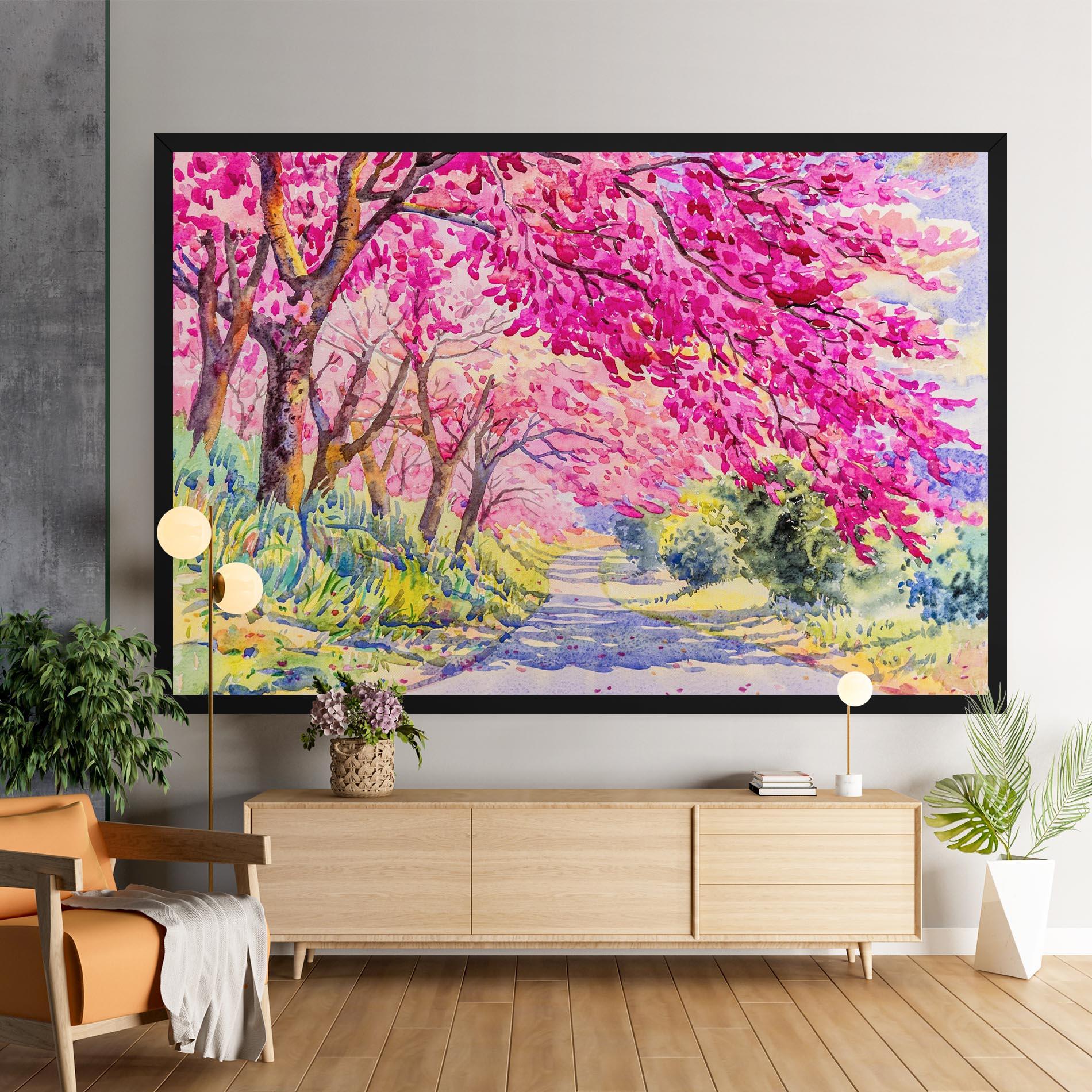Картина на платно Pink Trees Art mockup 9