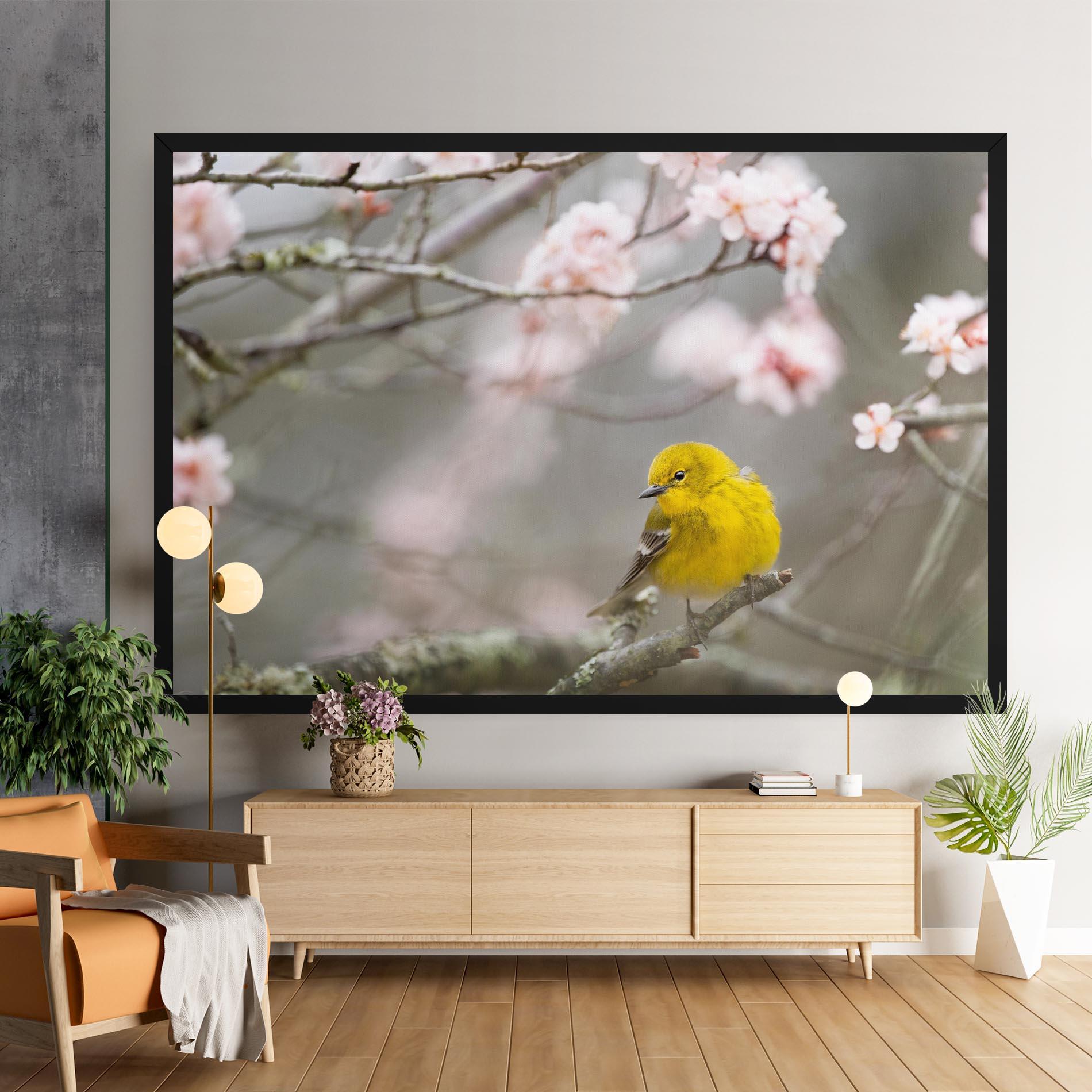 Картина на платно Pretty Spring Yellow Bird mockup 9