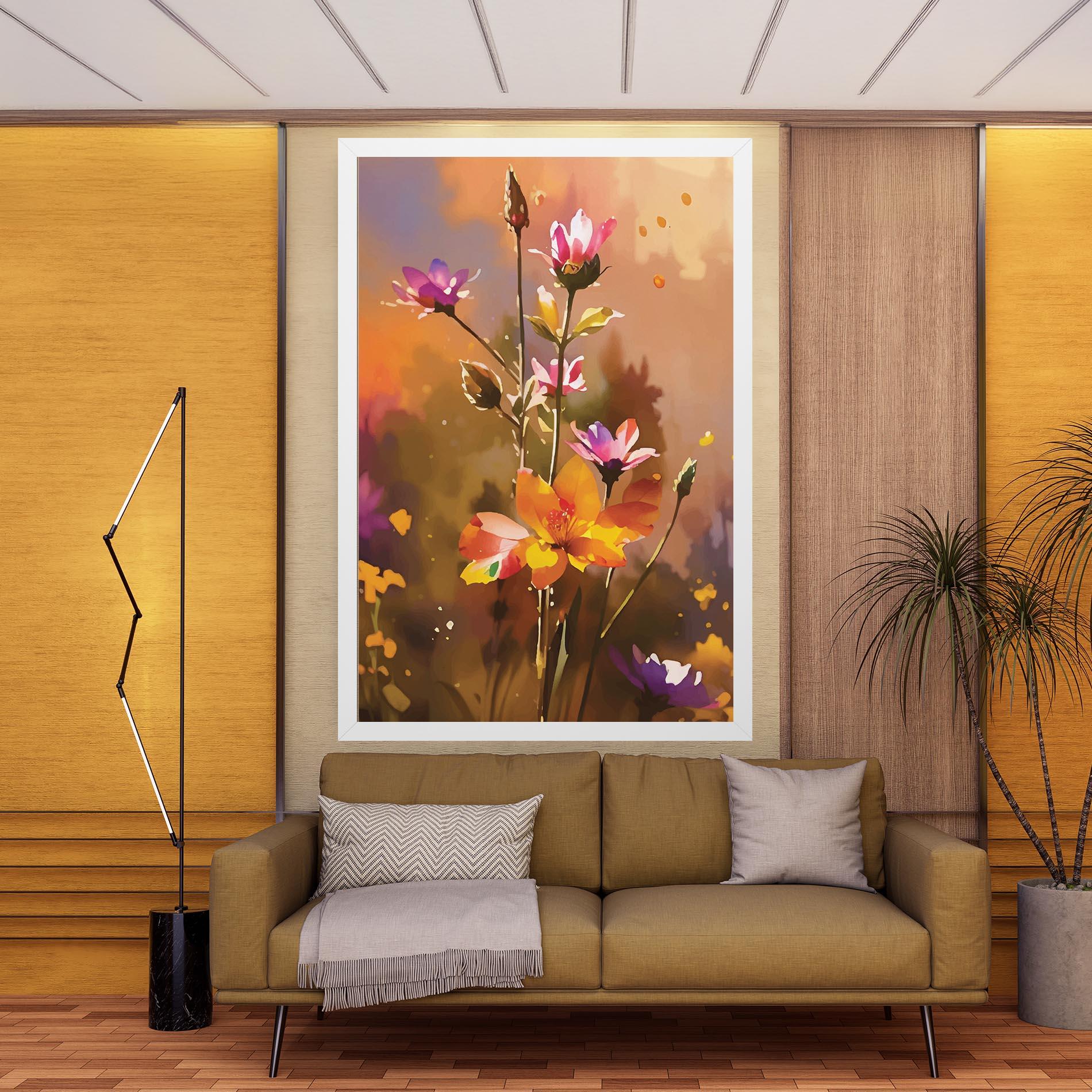 Картина на платно Orange Pink Spring mockup 9