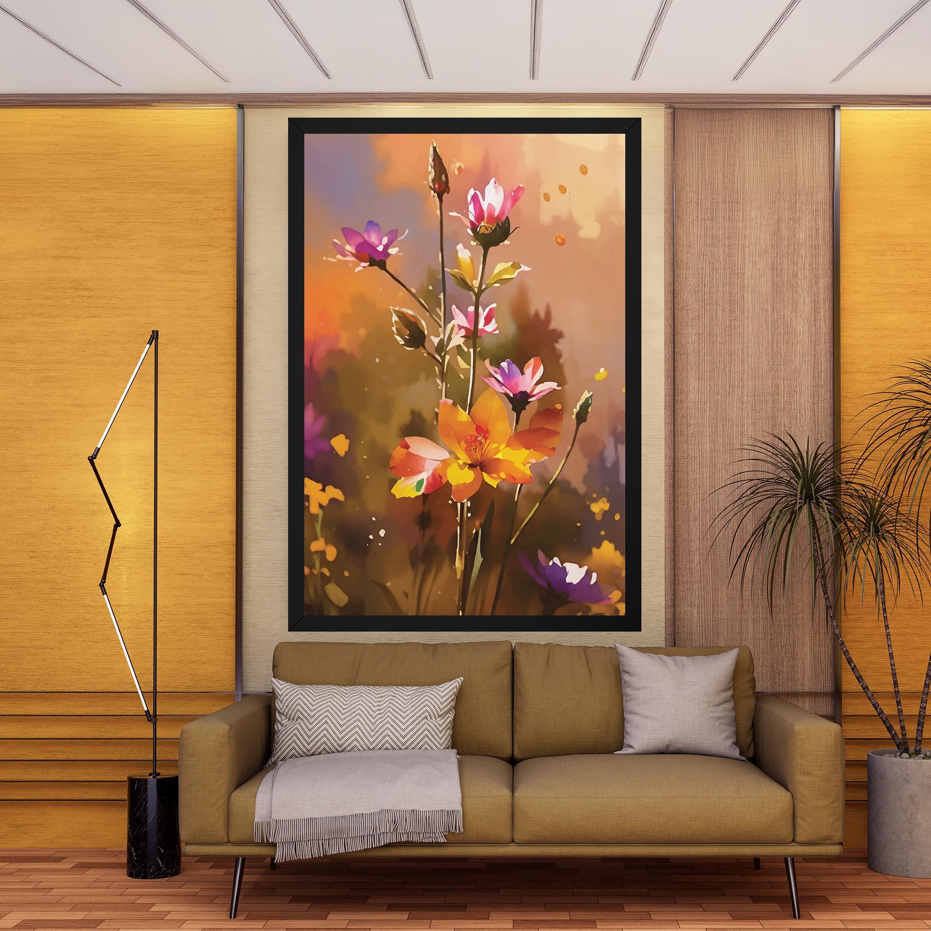 Картина на платно Orange Pink Spring mockup 9