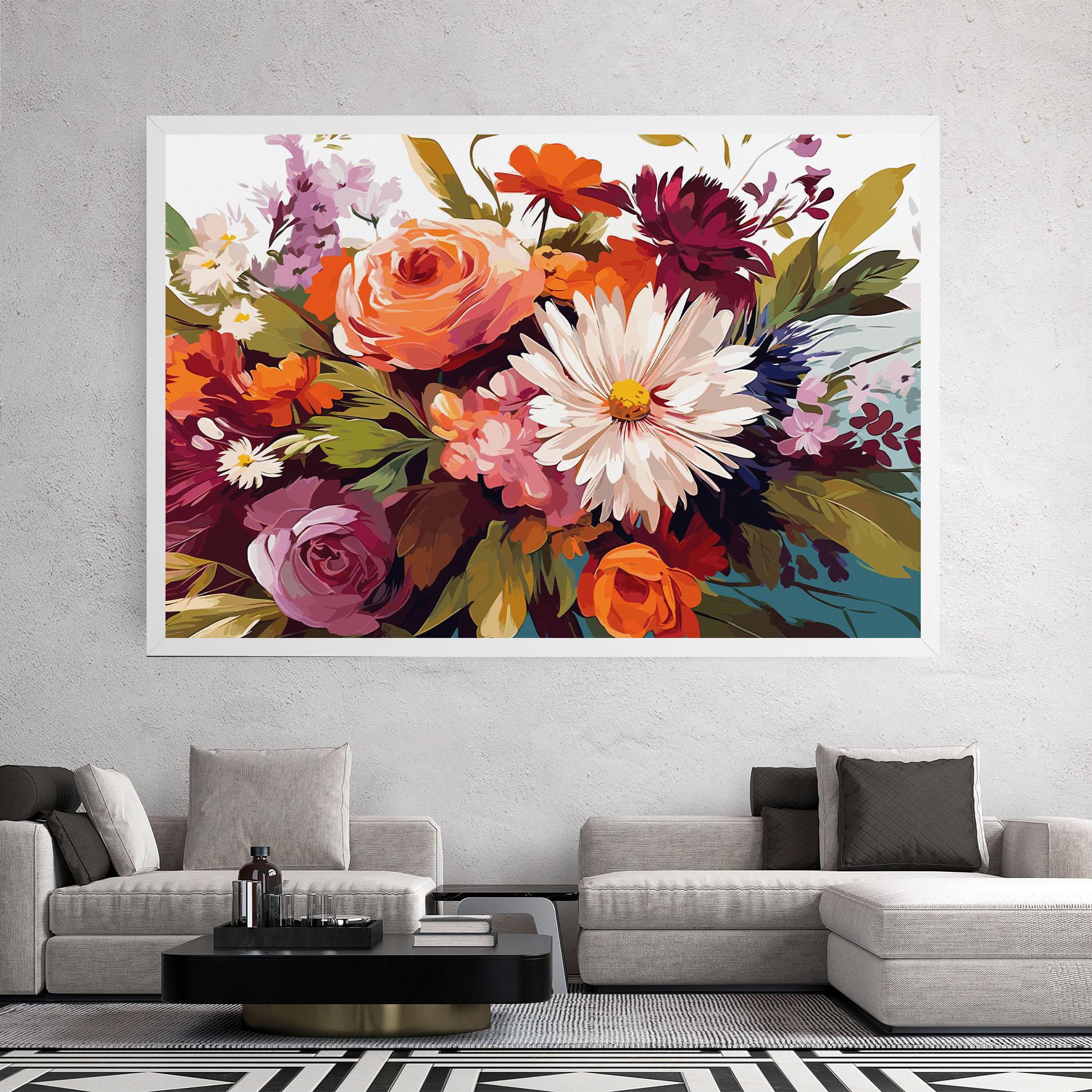 Картина на платно Cream Orange Spring mockup 2