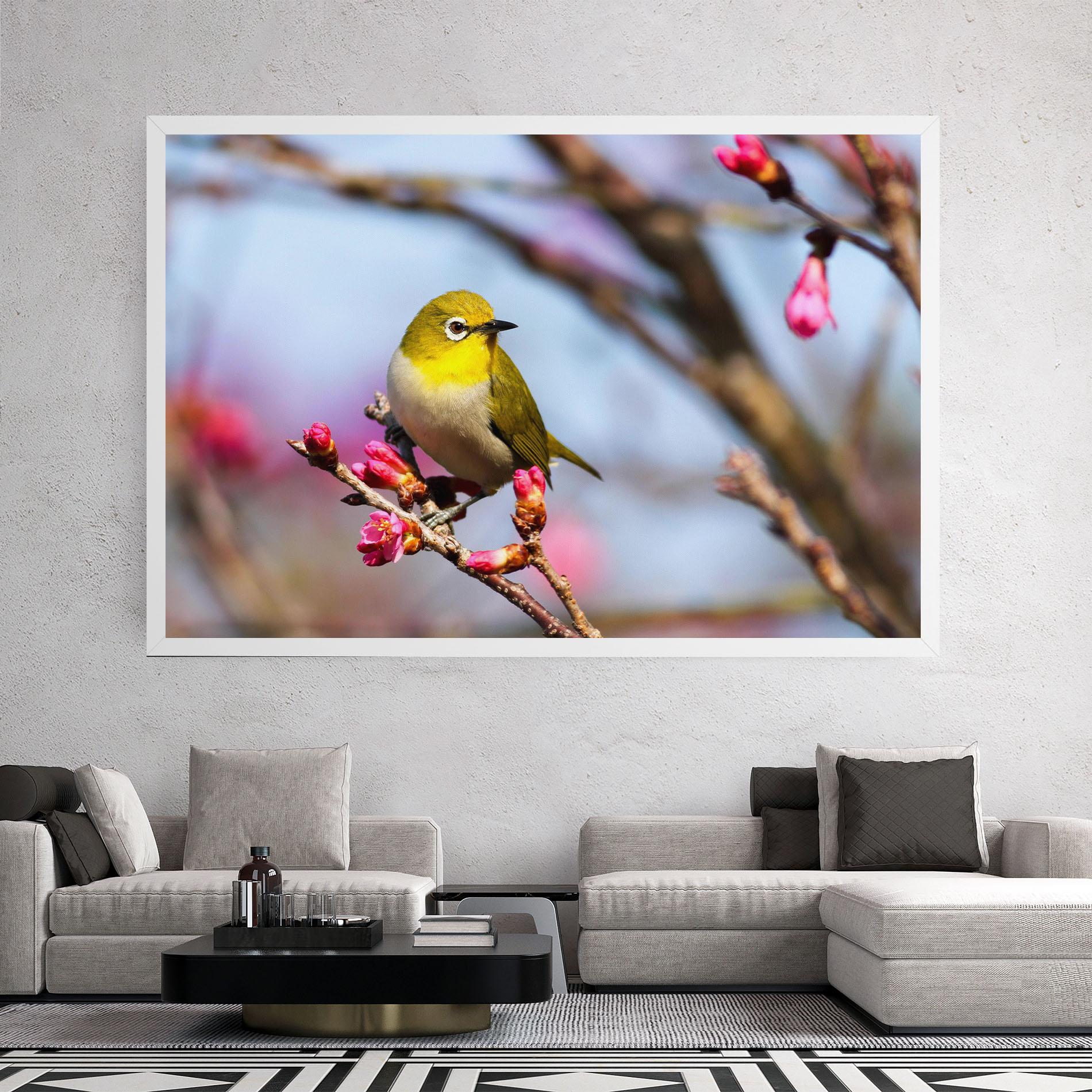 Картина на платно Cute Pink Flower Buds mockup 2