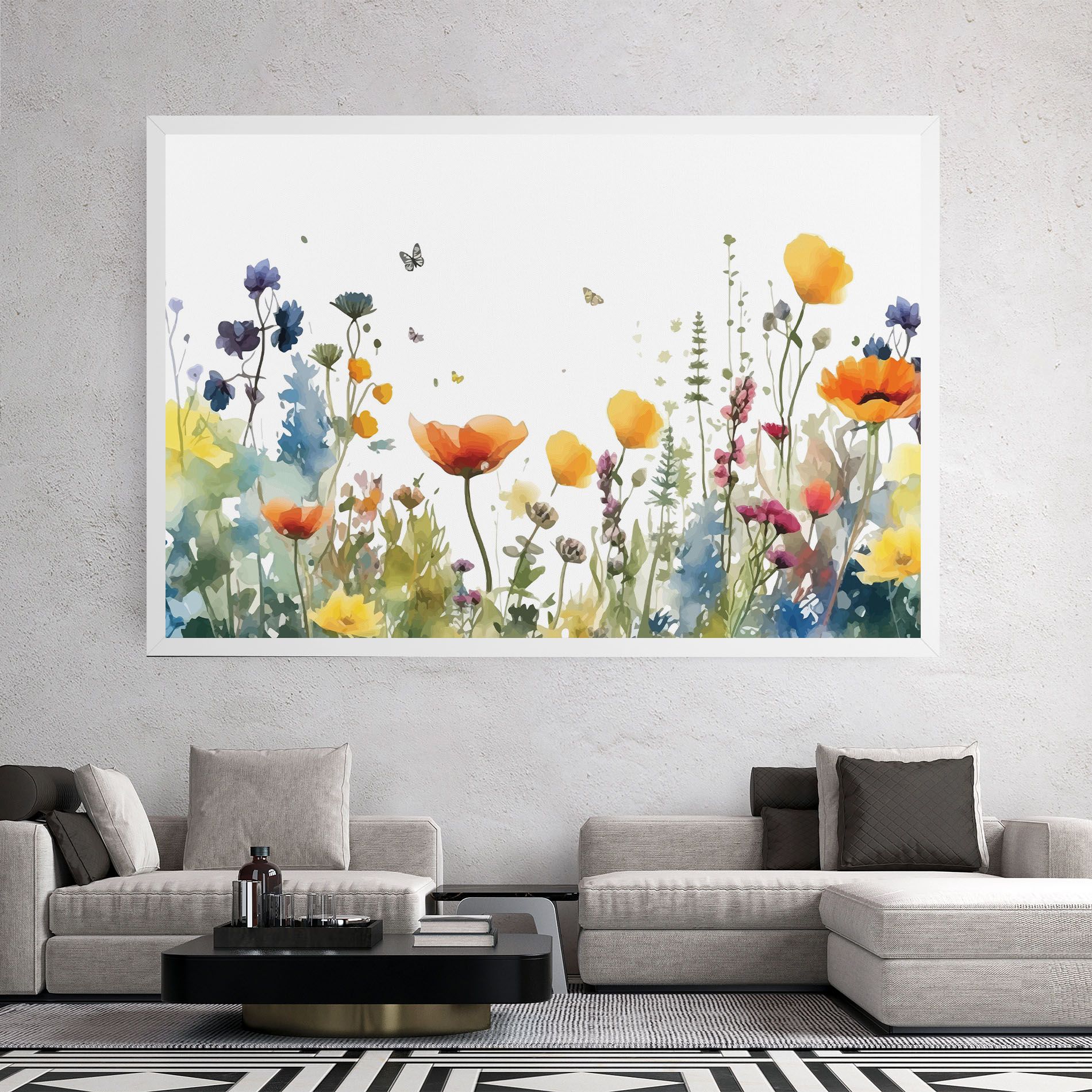 Watercolor Spring Flowers mockup 2