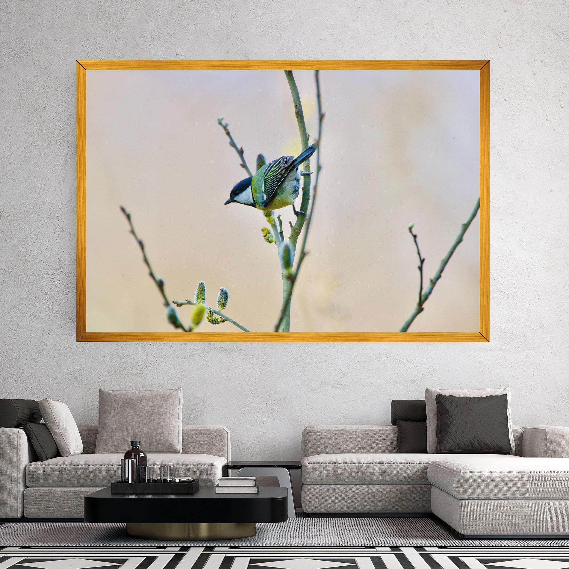 Картина на платно Beautiful Spring Bird mockup 2