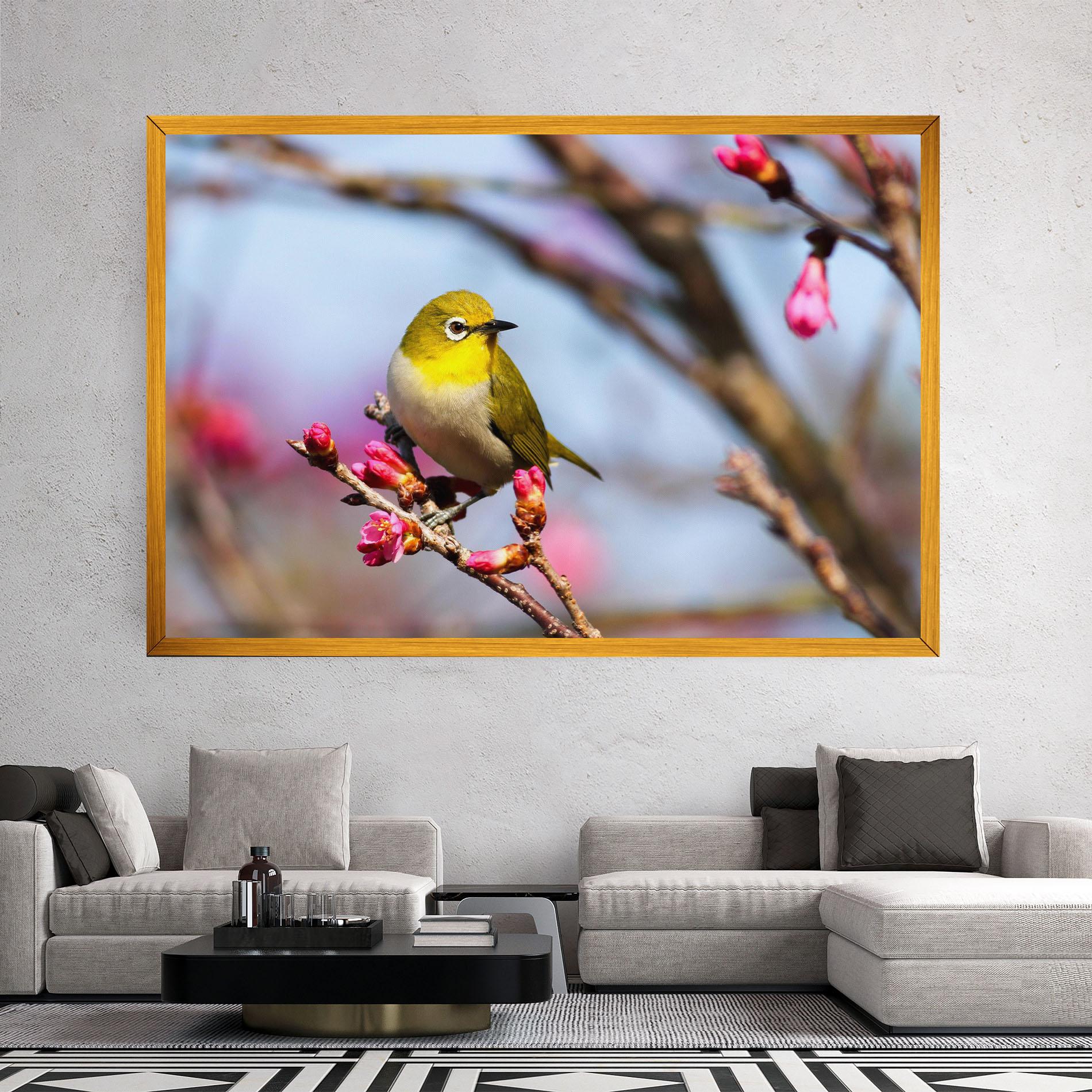 Картина на платно Cute Pink Flower Buds mockup 2