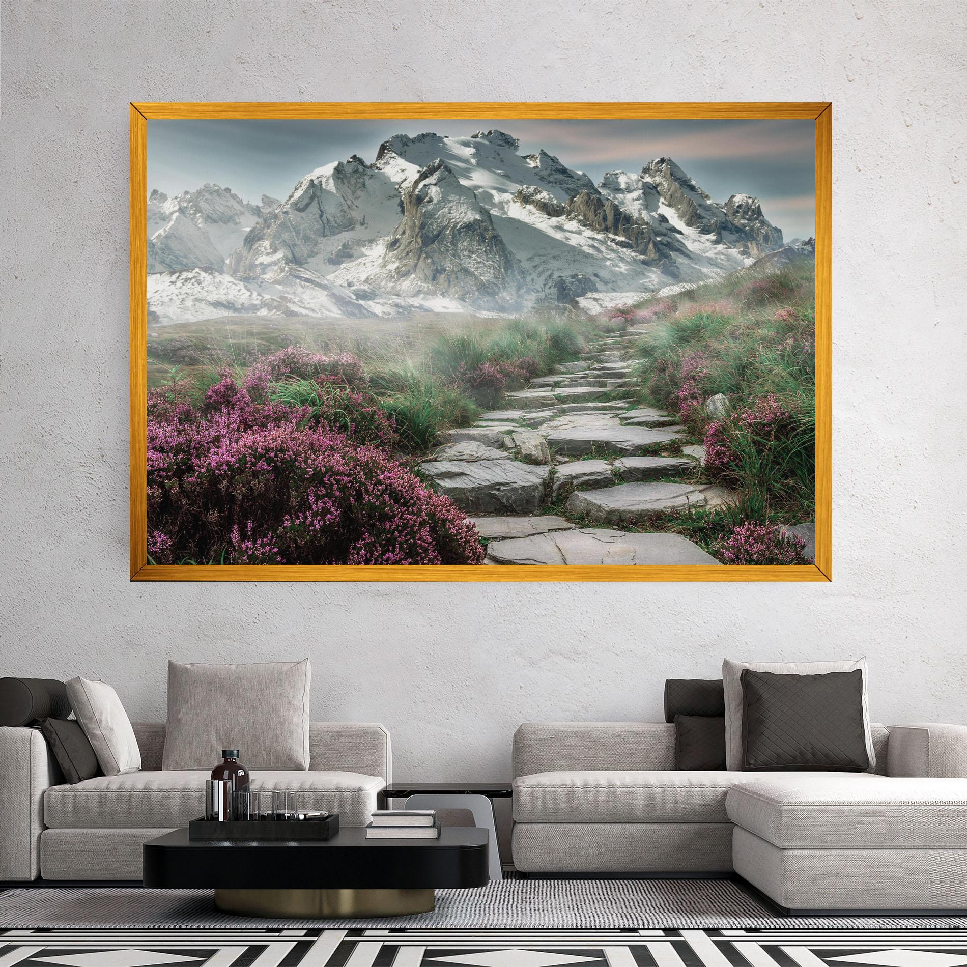 Картина на платно Mountain Spring View mockup 2