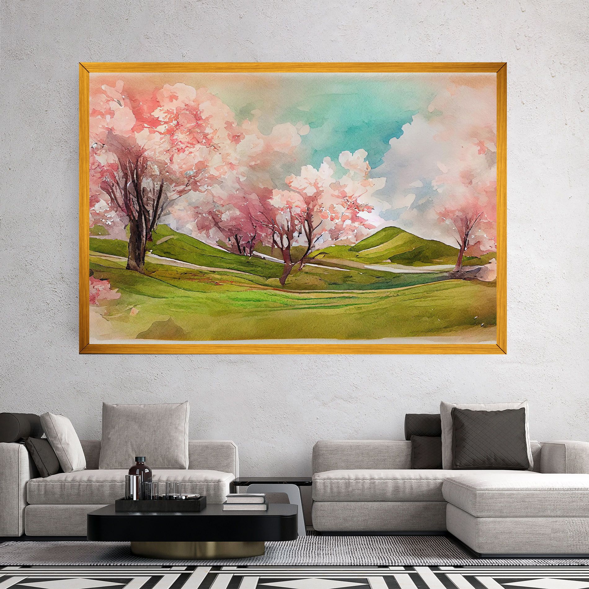 Spring Trees Painting mockup 2