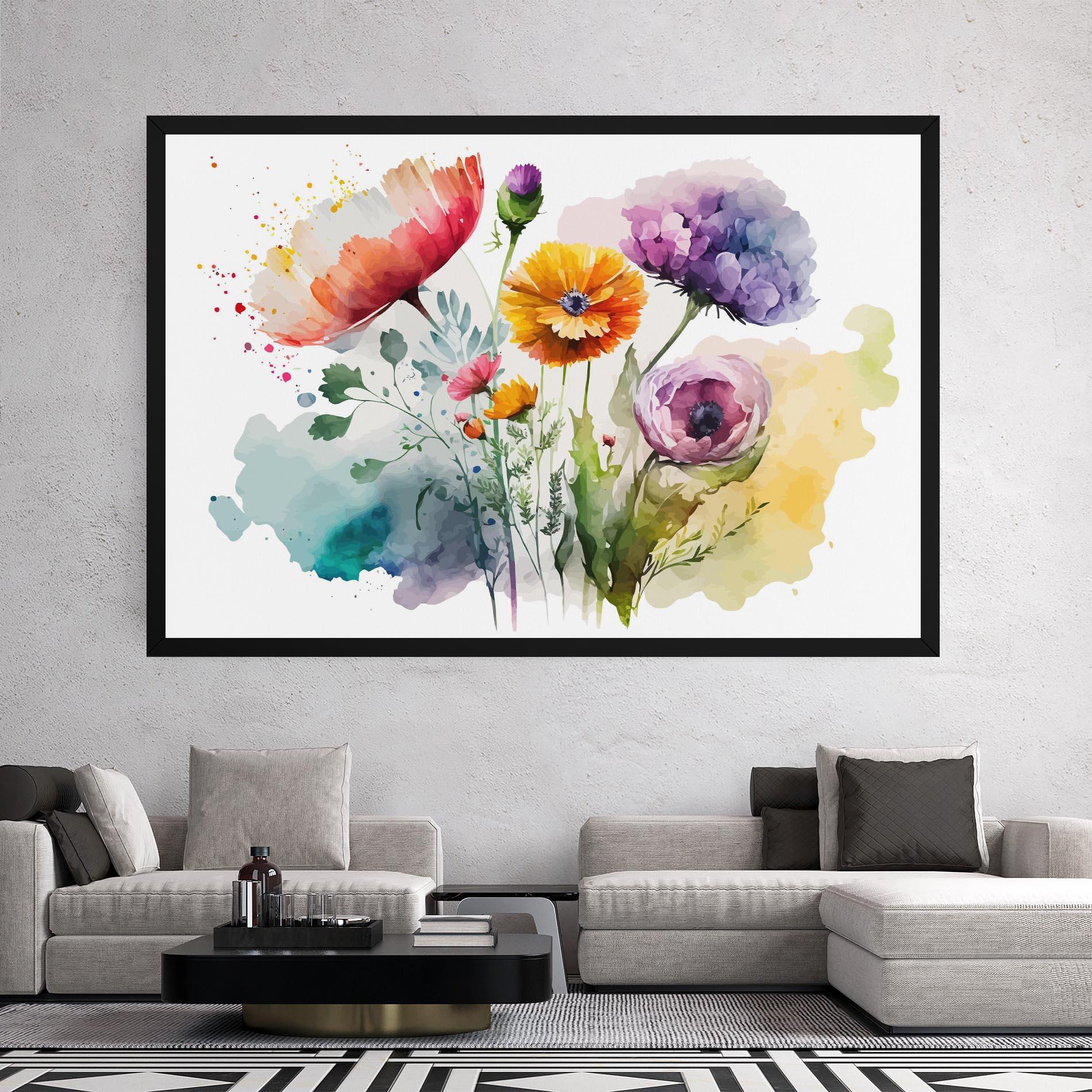 Картина на платно Beautiful Spring Flowers mockup 2