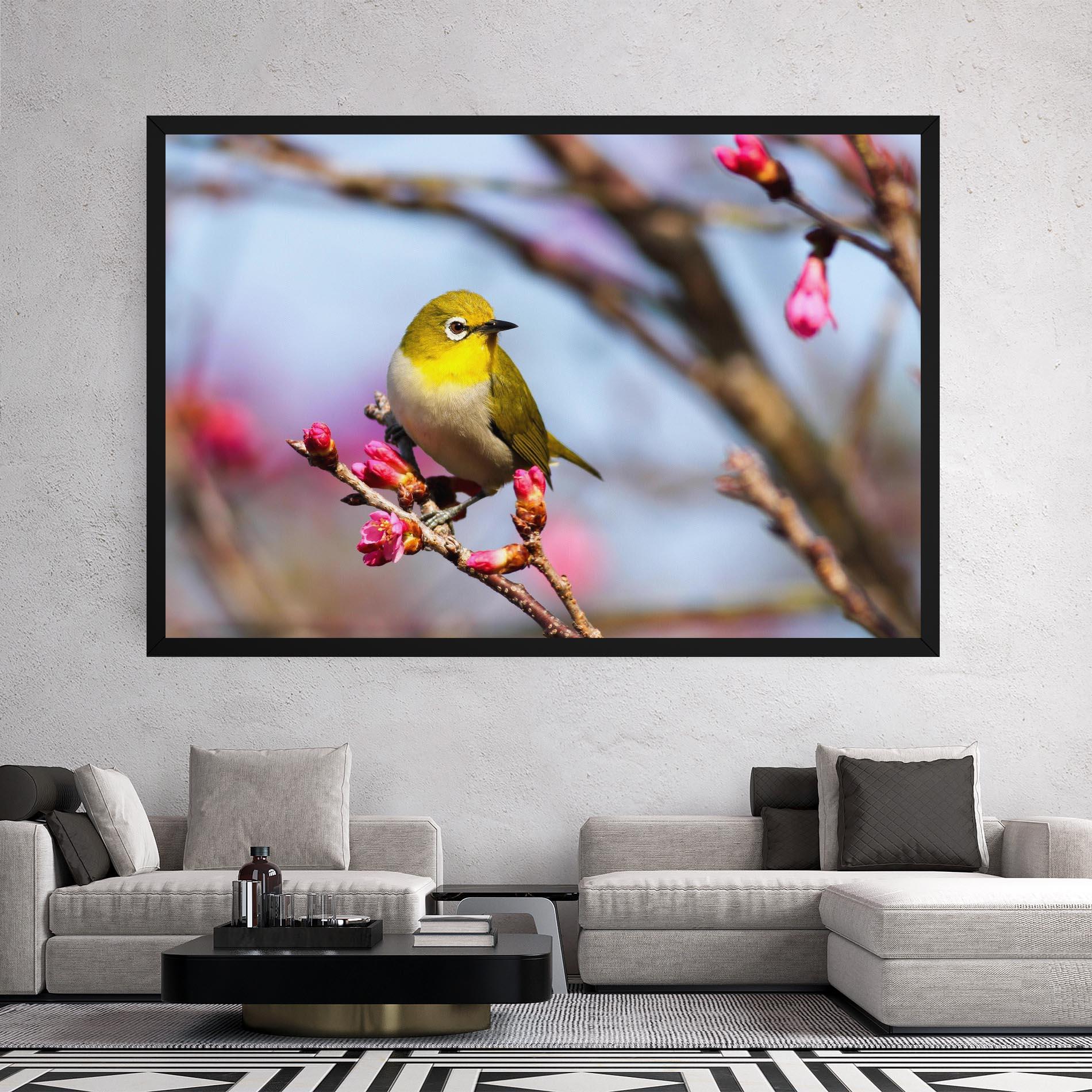 Картина на платно Cute Pink Flower Buds mockup 2