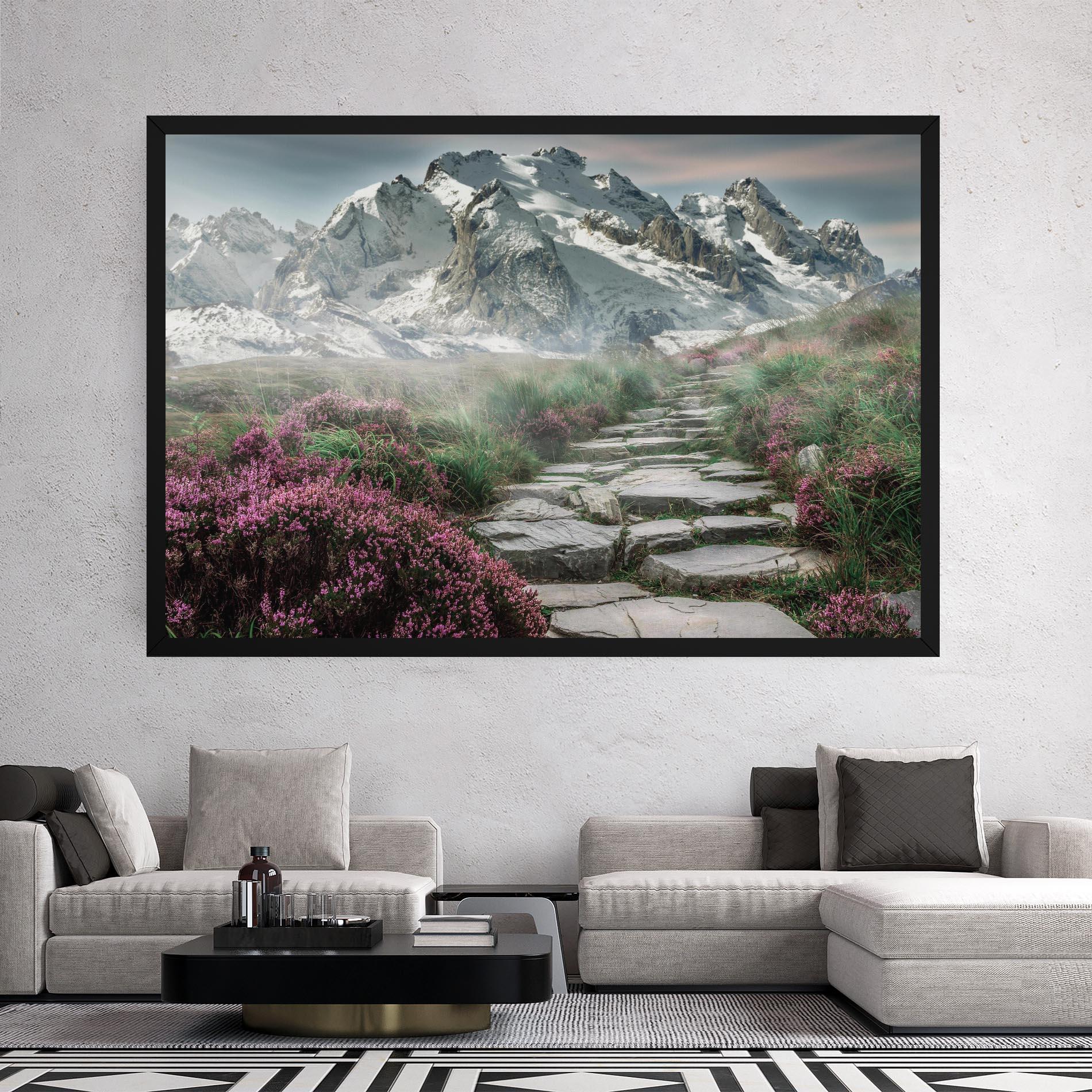 Картина на платно Mountain Spring View mockup 2