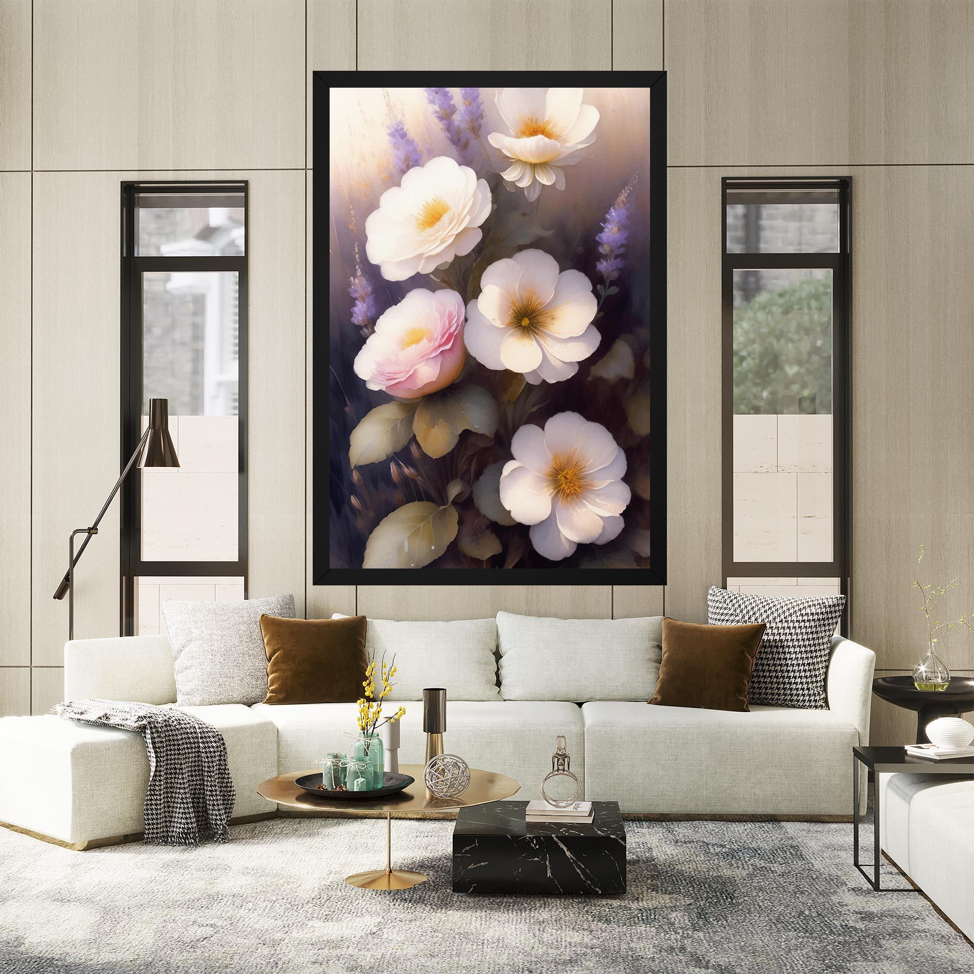 Картина на платно Cream Flower Spring mockup 2