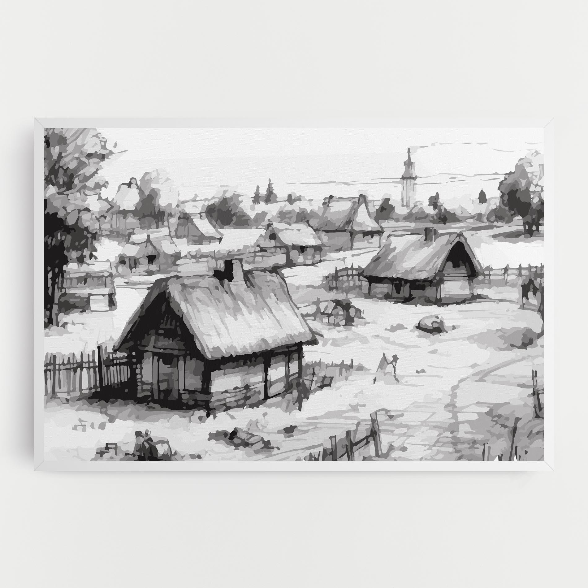Картина на платно Farm Grey Ink mockup 0