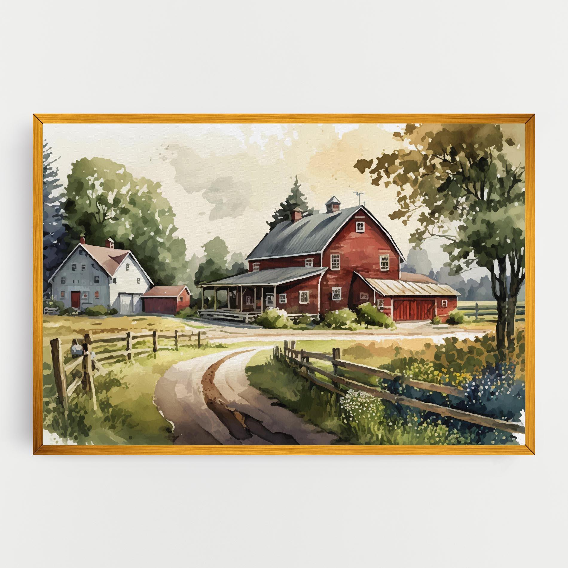 Картина на платно Farmhouse Painting mockup 0