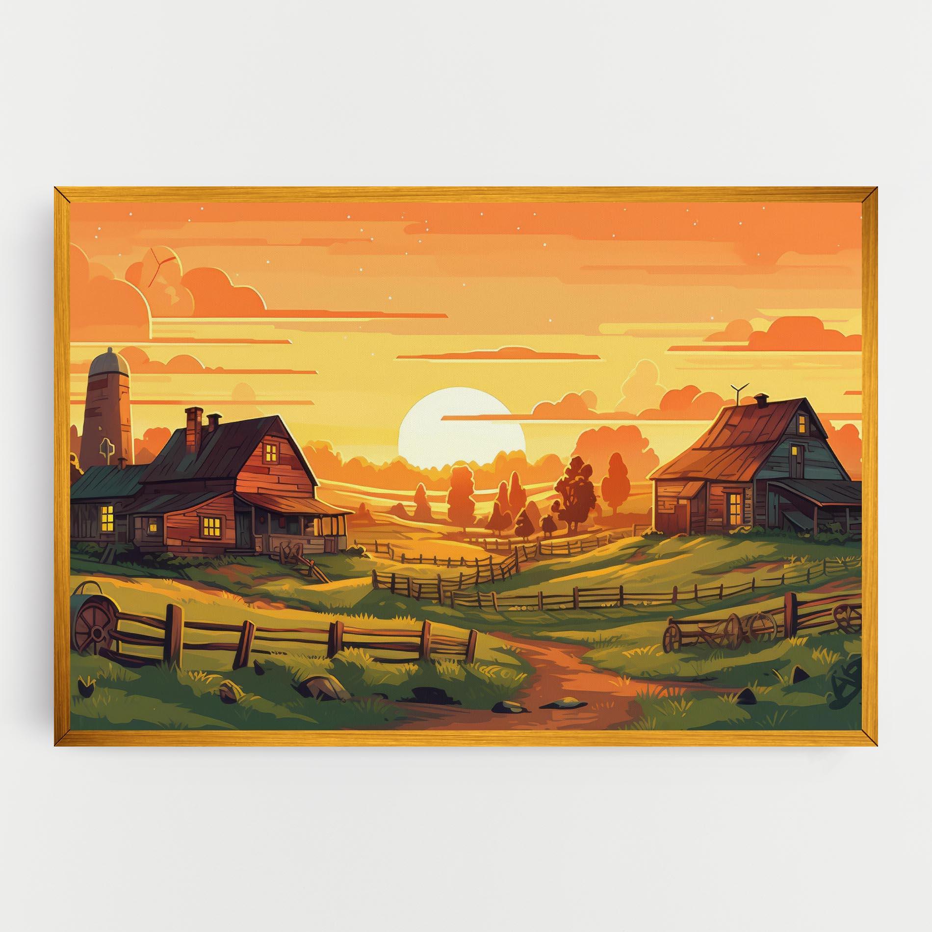 Картина на платно Farmhouse Sunlight mockup 0