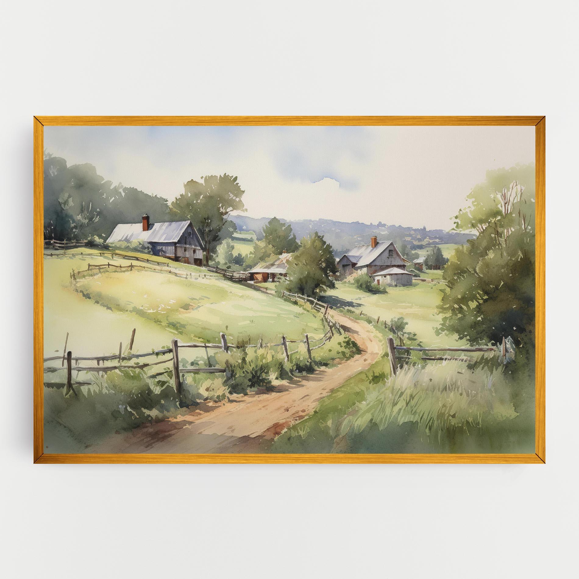 Картина на платно Rural Farm mockup 0