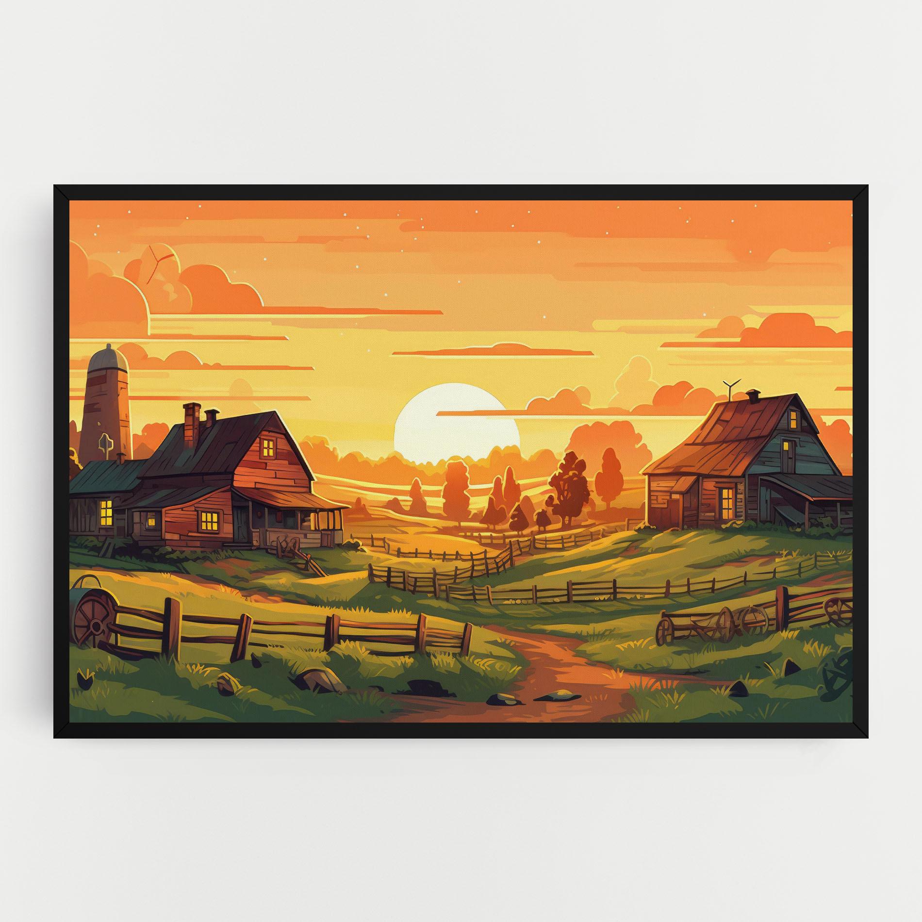 Картина на платно Farmhouse Sunlight mockup 0