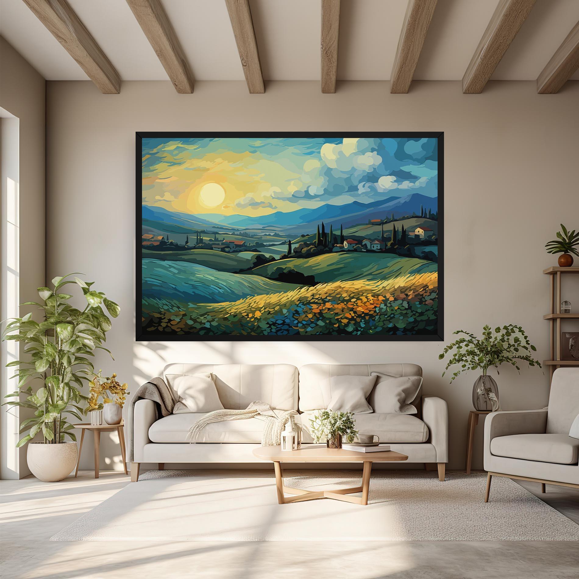 Картина на платно Fantasy Blue View mockup 6