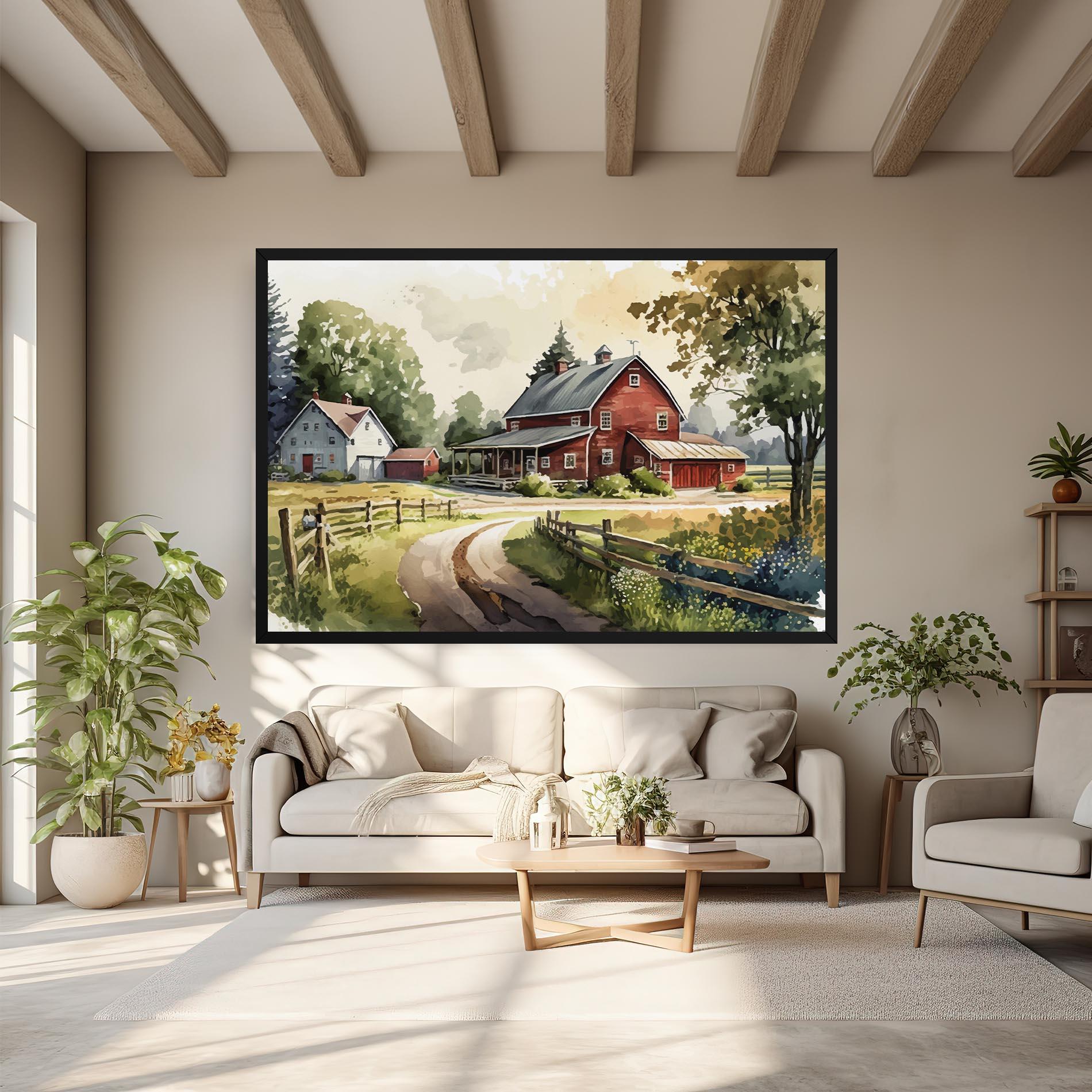 Картина на платно Farmhouse Painting mockup 6