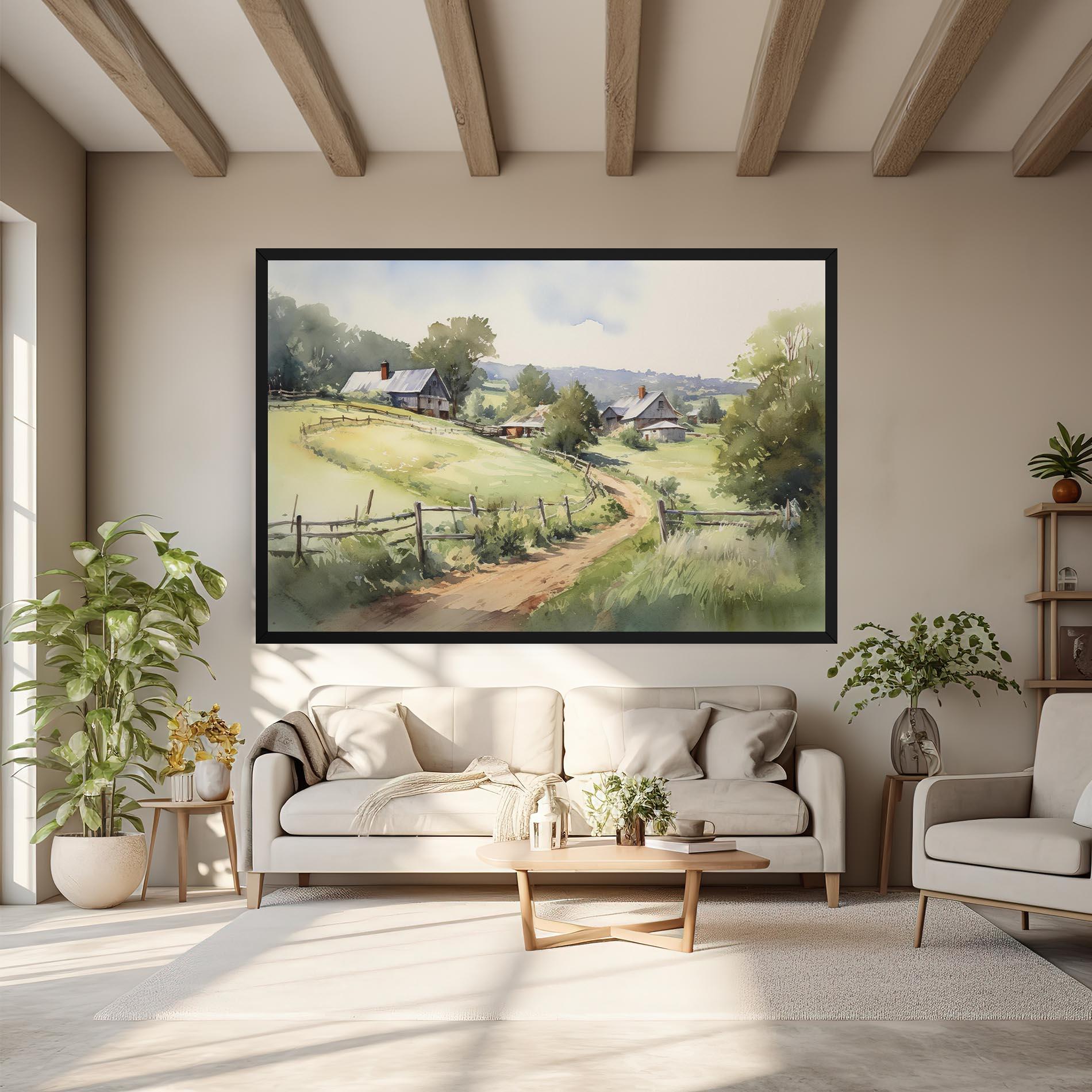 Картина на платно Rural Farm mockup 6