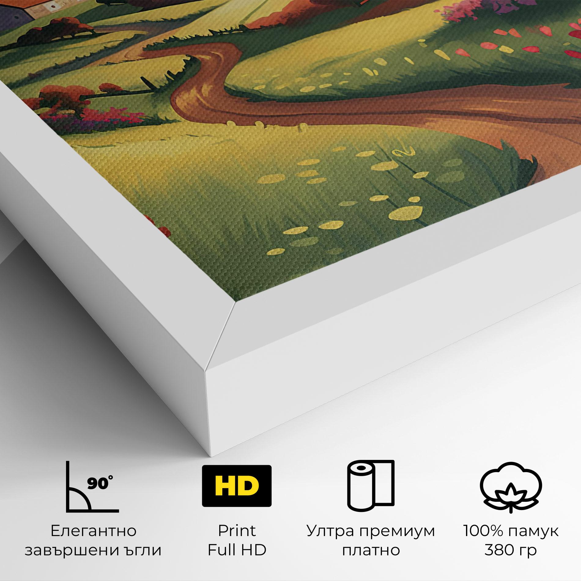 Картина на платно Countryside Charm mockup 4