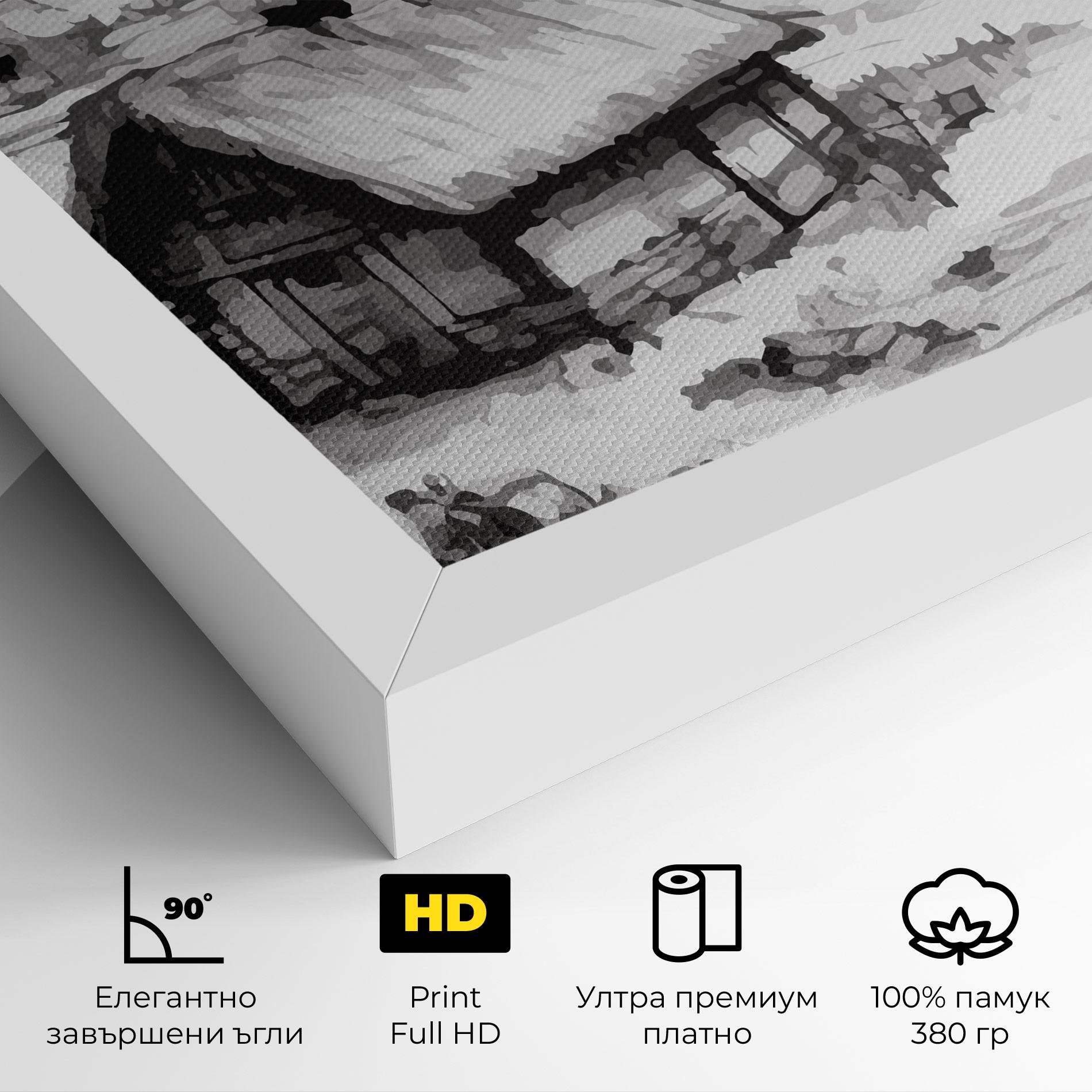 Картина на платно Farm Grey Ink mockup 4