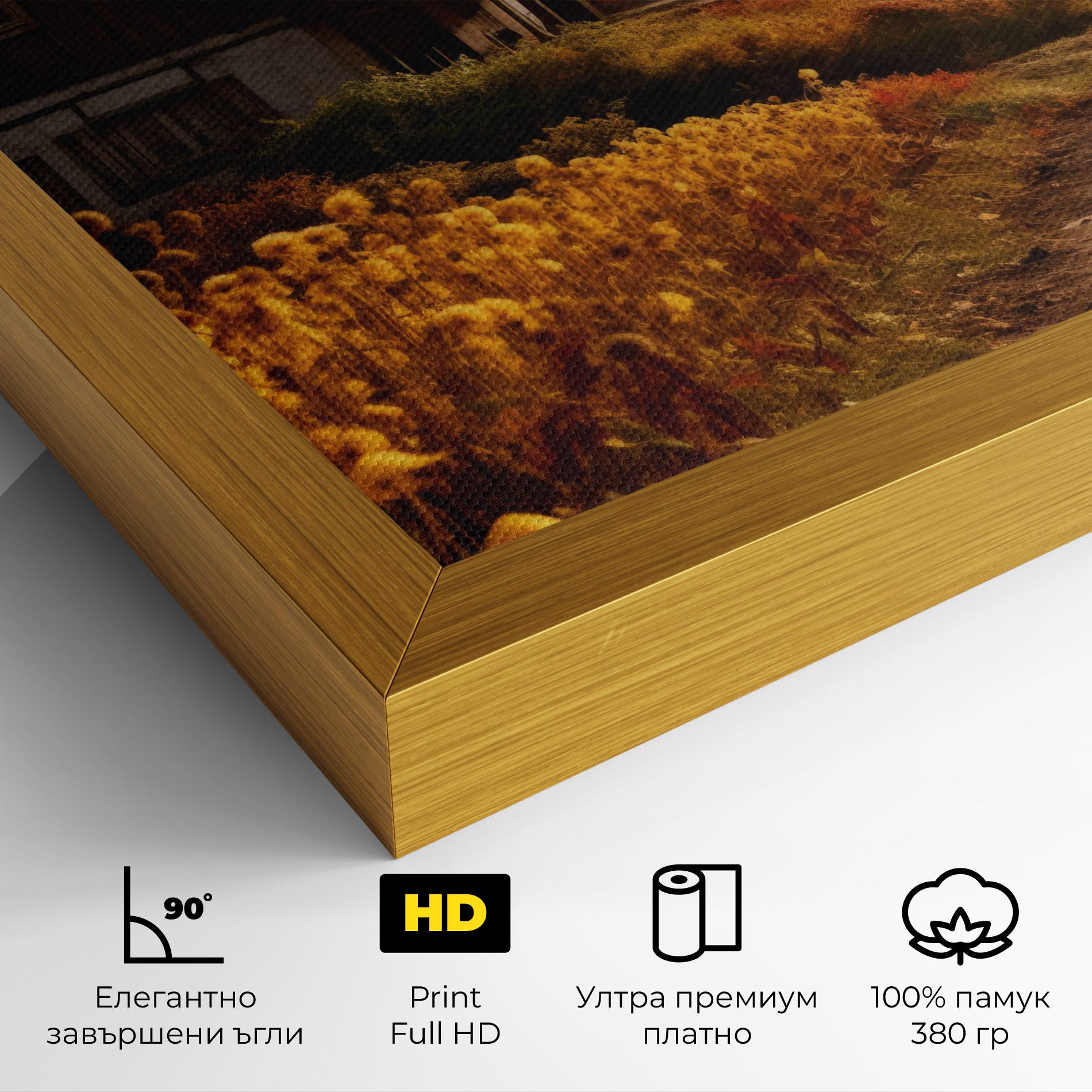 Картина на платно Autumn Farm House mockup 4