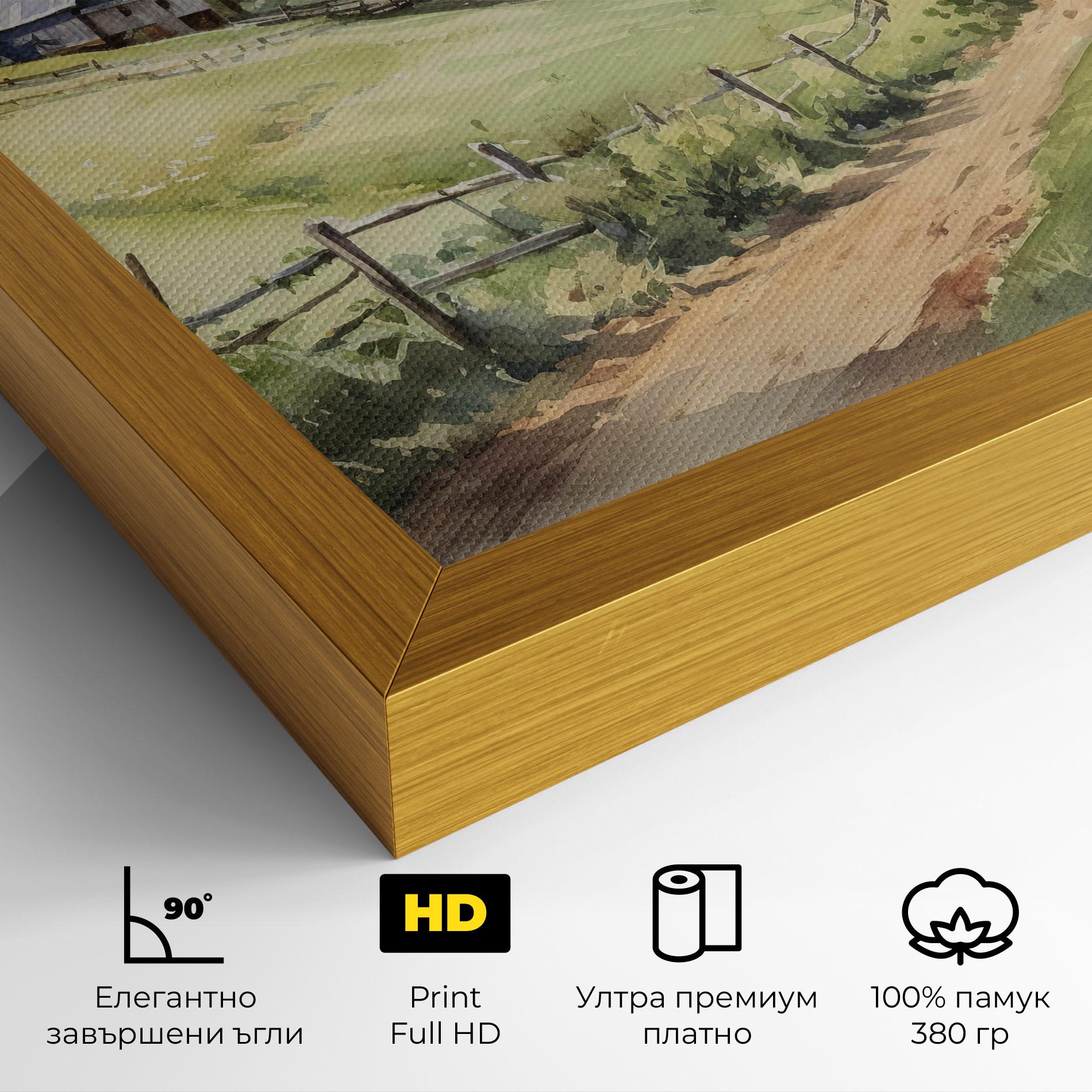 Картина на платно Rural Farm mockup 4