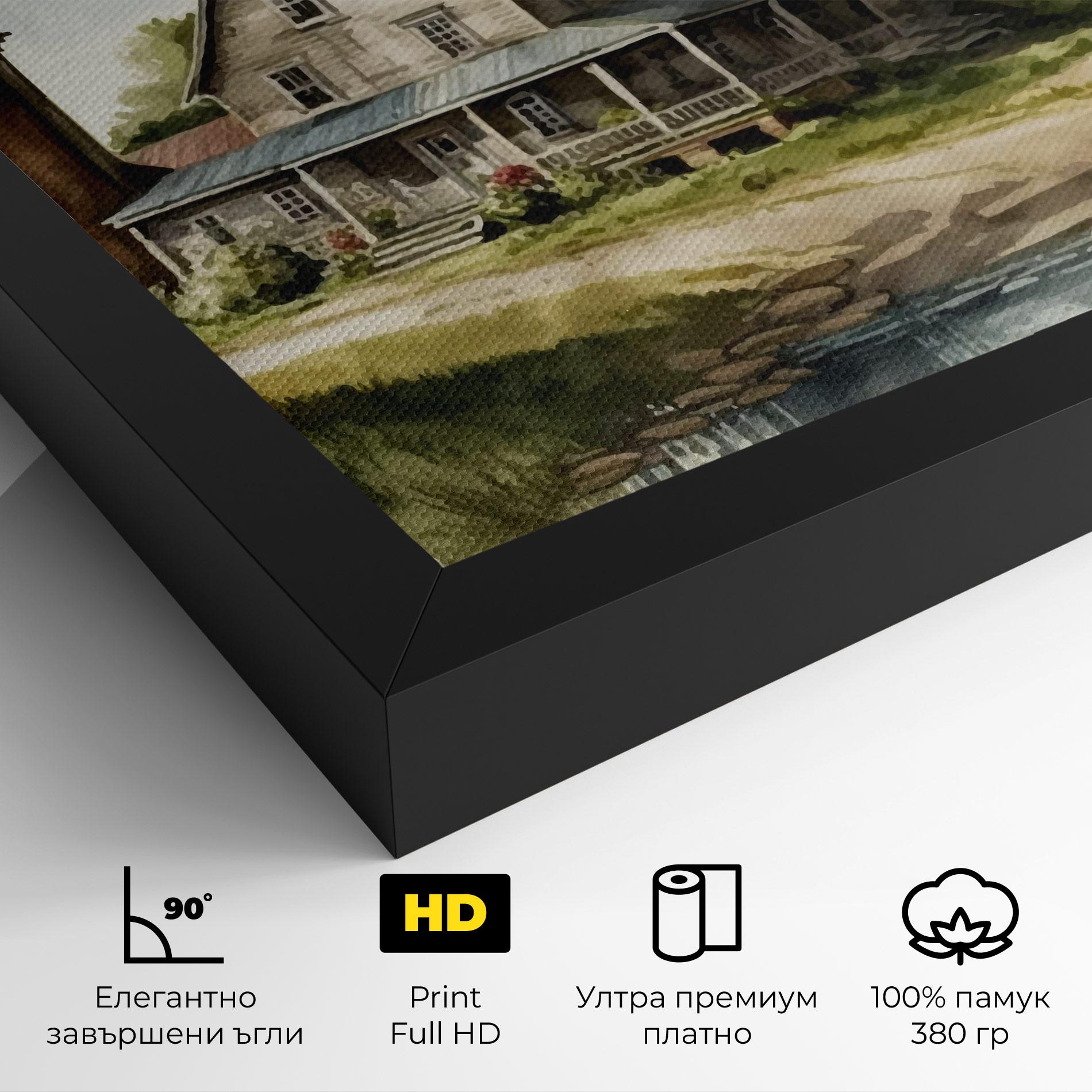 Картина на платно Farm Blue Car mockup 4