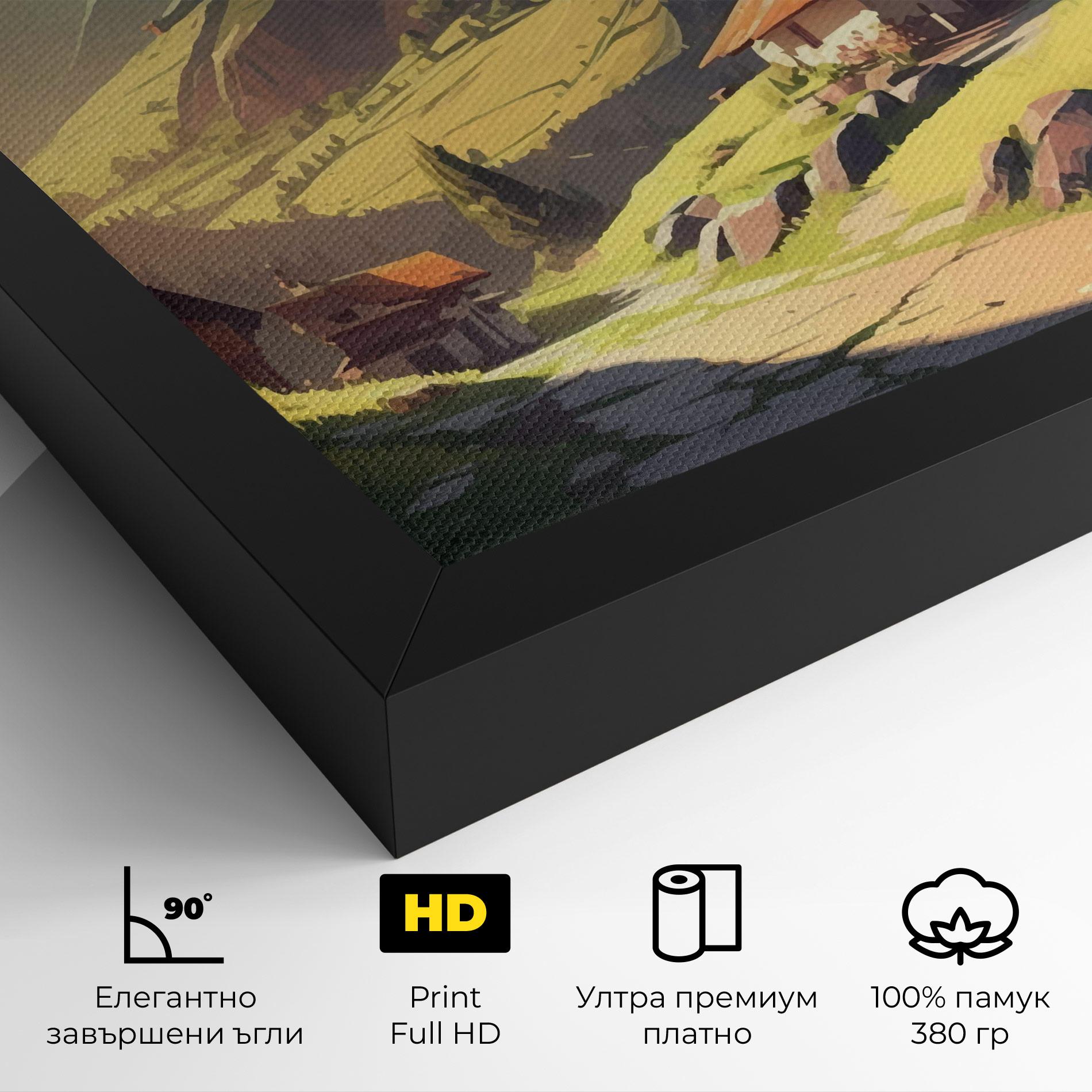 Картина на платно Grassy Mountain View mockup 4