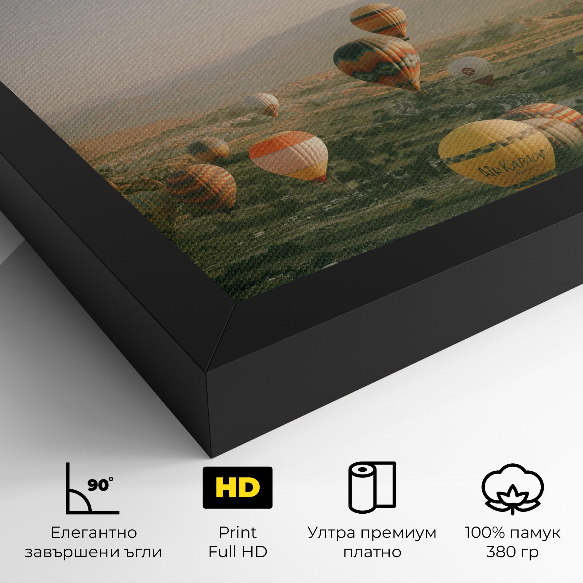 Картина на платно Hot Ballons mockup 4