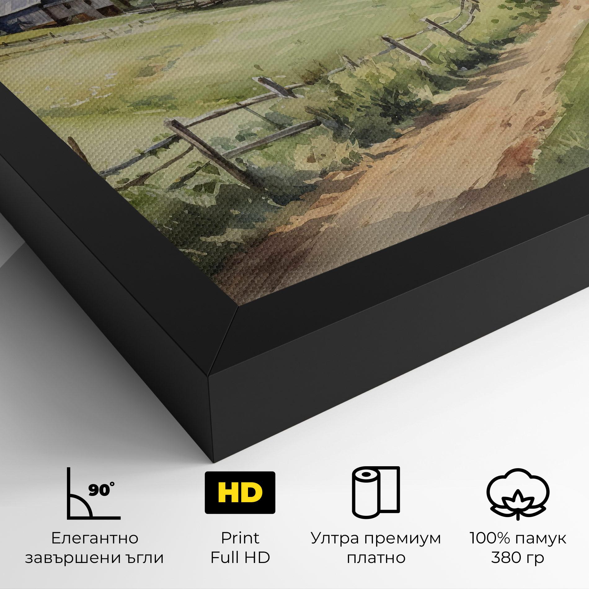 Картина на платно Rural Farm mockup 4