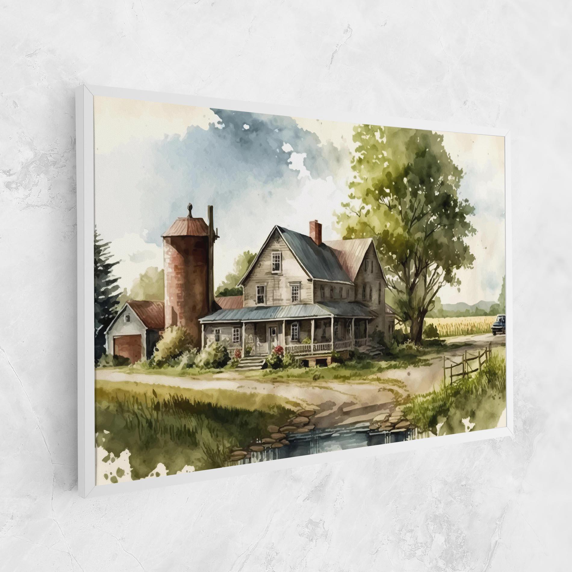Картина на платно Farm Blue Car mockup 1