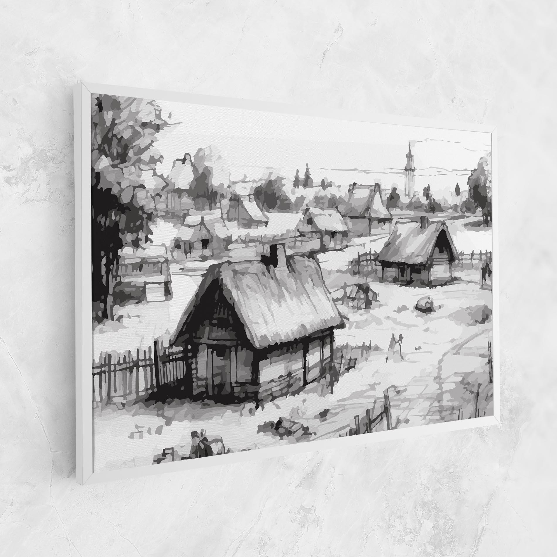 Картина на платно Farm Grey Ink mockup 1