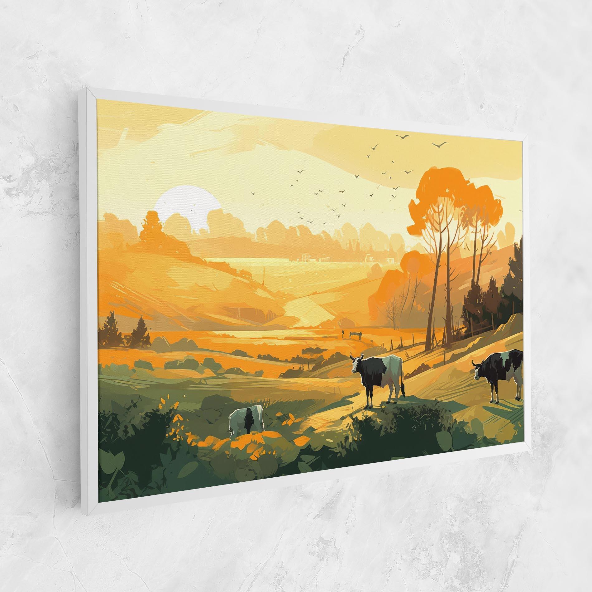 Картина на платно Farm With Sunlight mockup 1