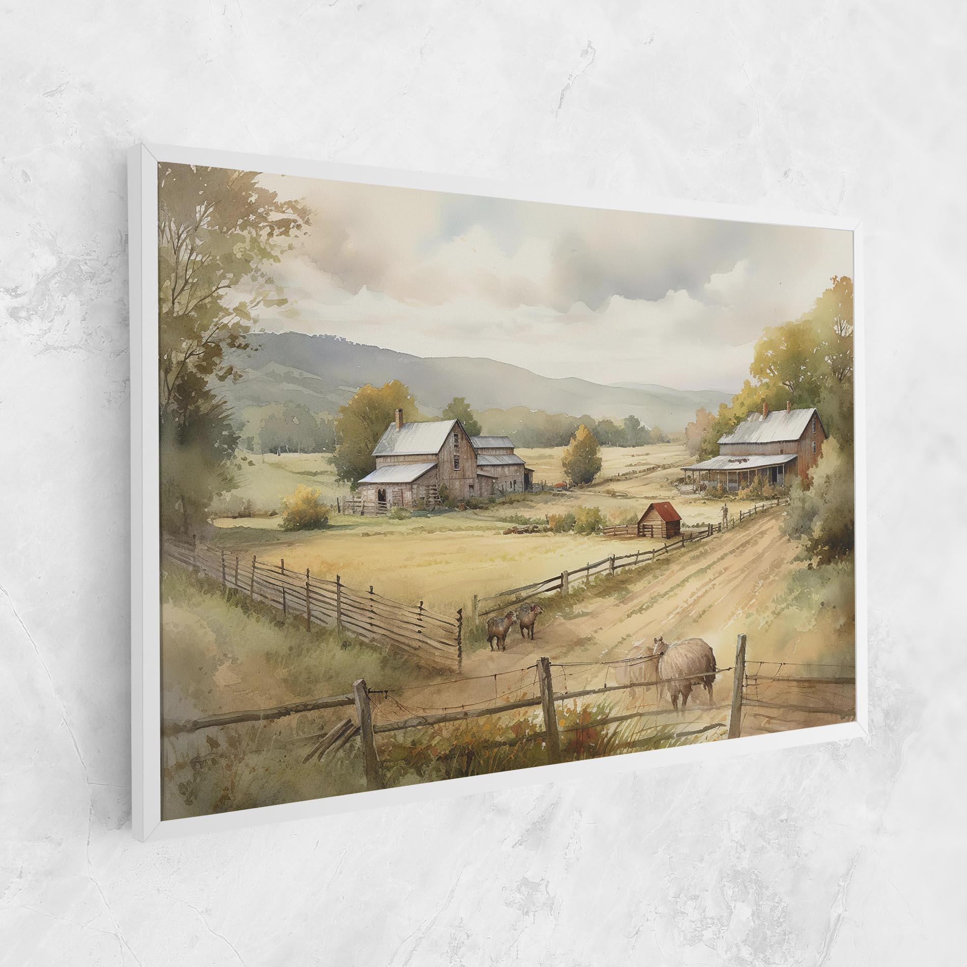 Картина на платно Rural Field mockup 1