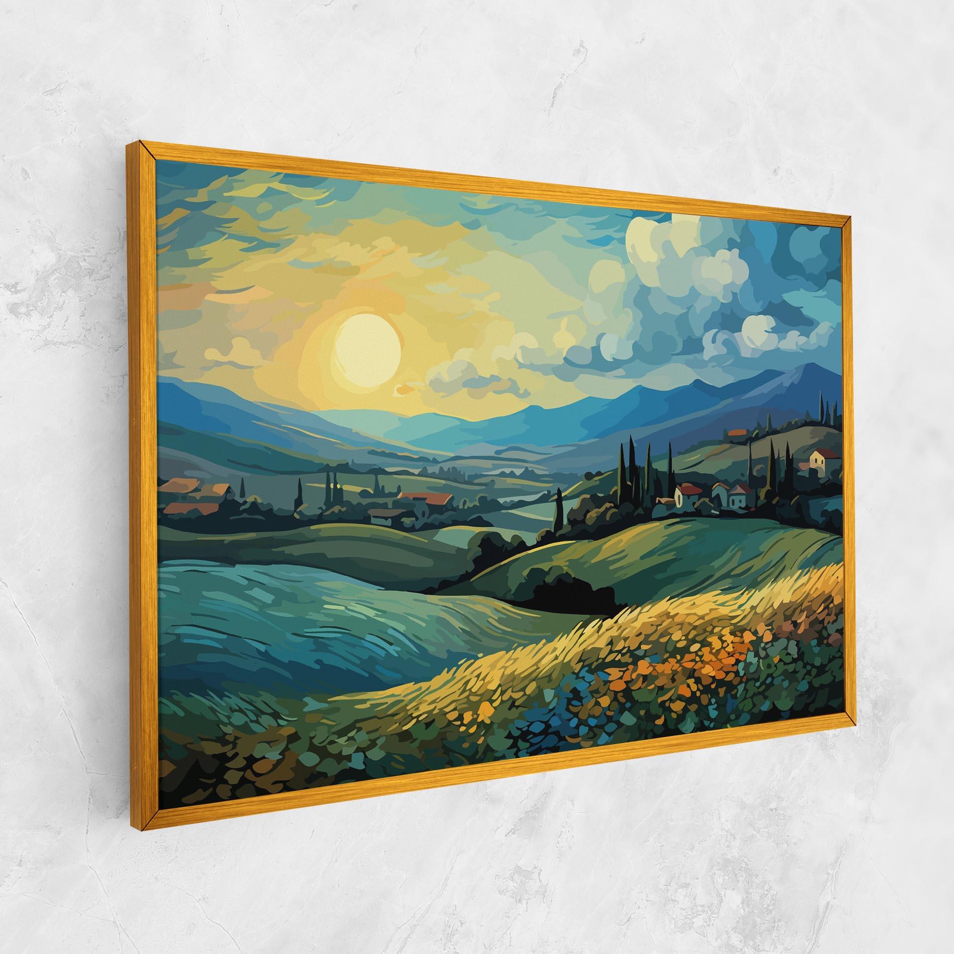 Картина на платно Fantasy Blue View mockup 1