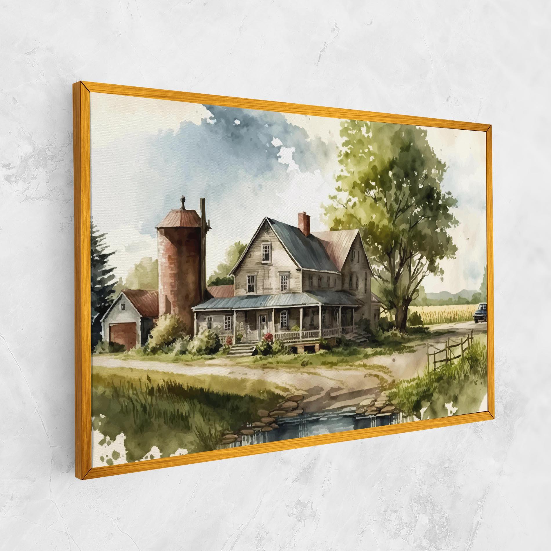 Картина на платно Farm Blue Car mockup 1