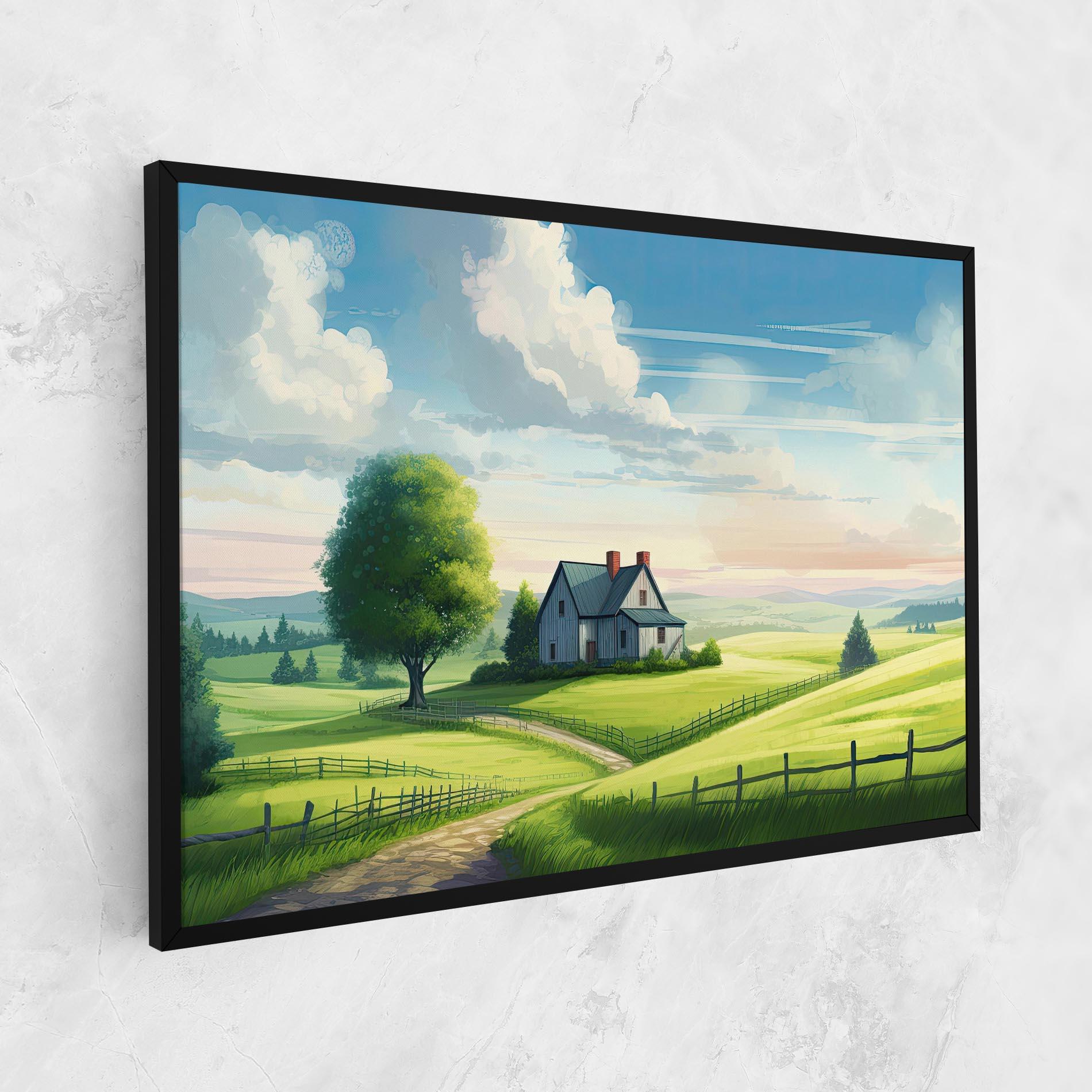 Картина на платно Calming Rural View mockup 1