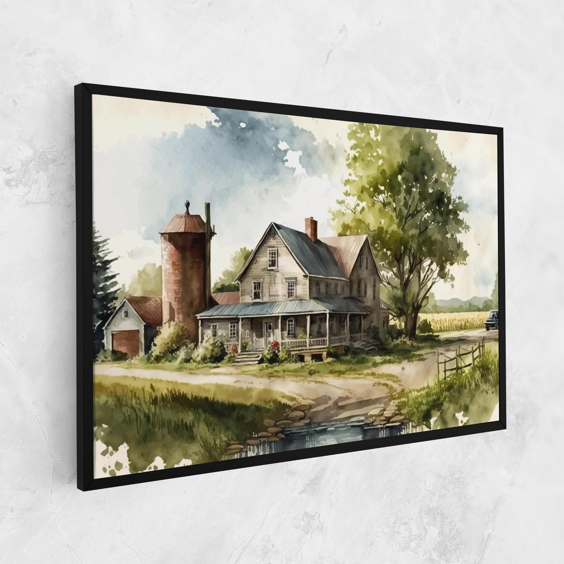 Картина на платно Farm Blue Car mockup 1