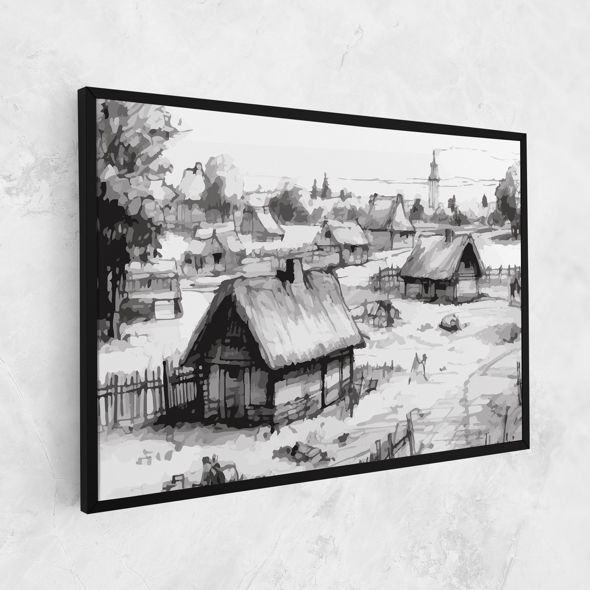 Картина на платно Farm Grey Ink mockup 1