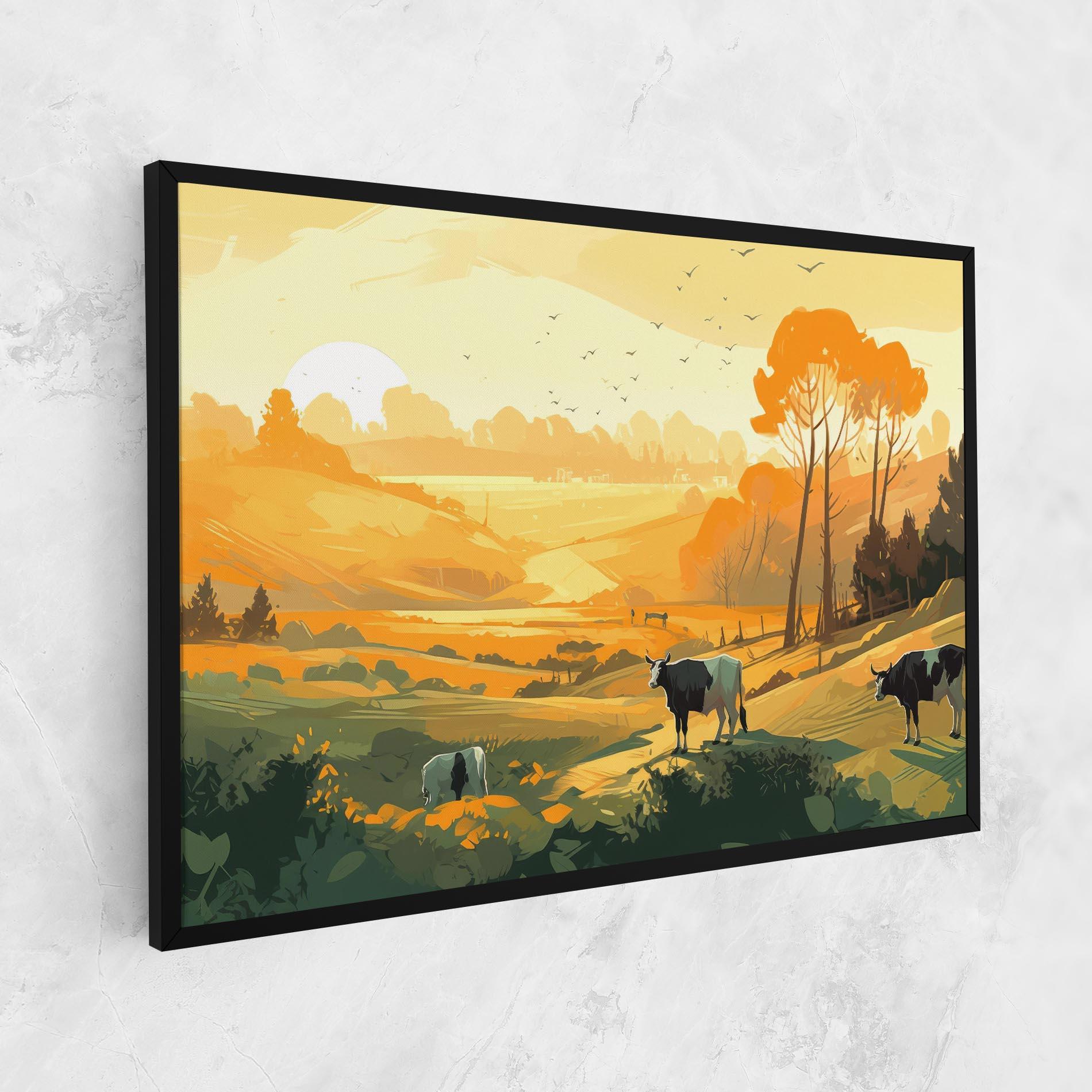 Картина на платно Farm With Sunlight mockup 1