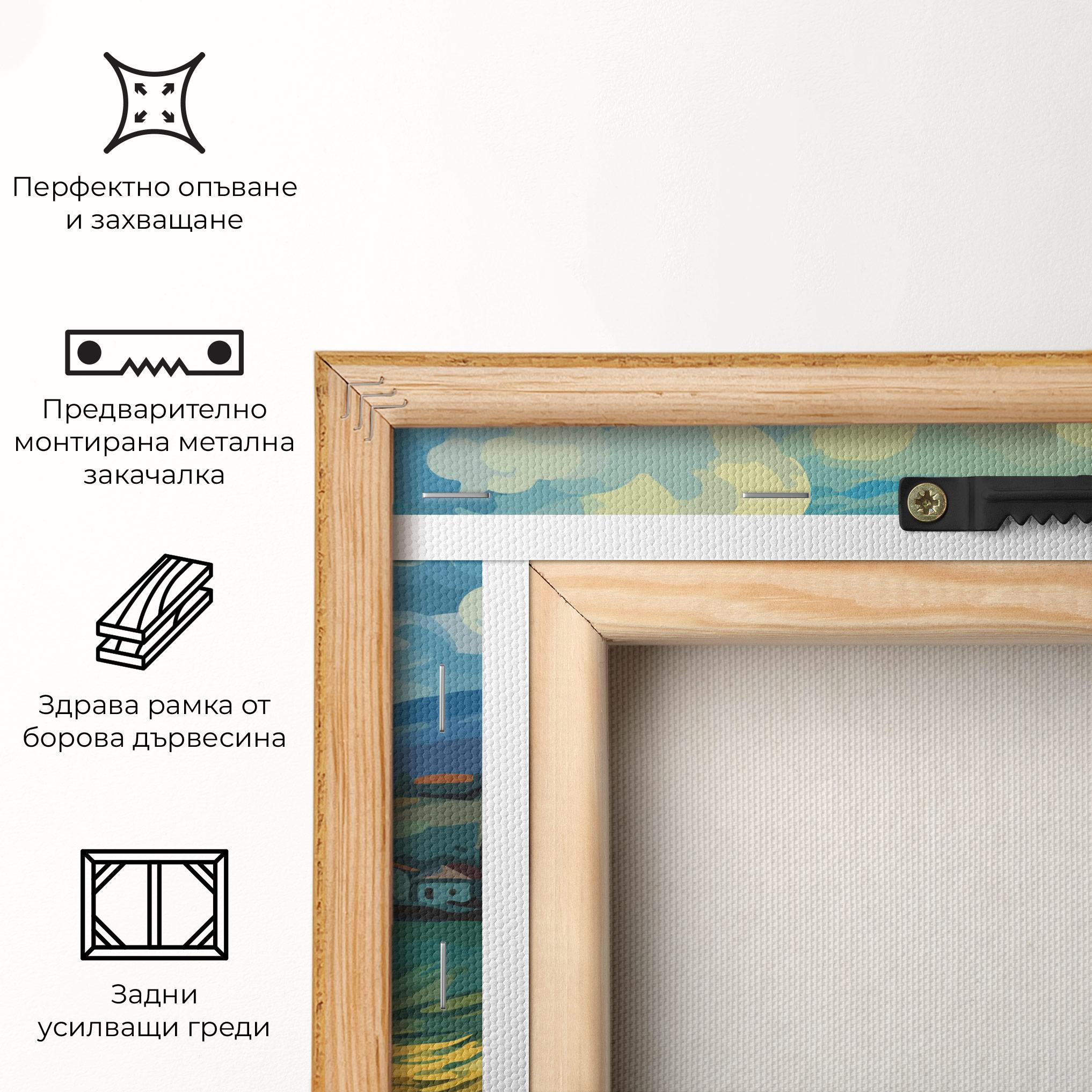 Картина на платно Fantasy Blue View mockup 5