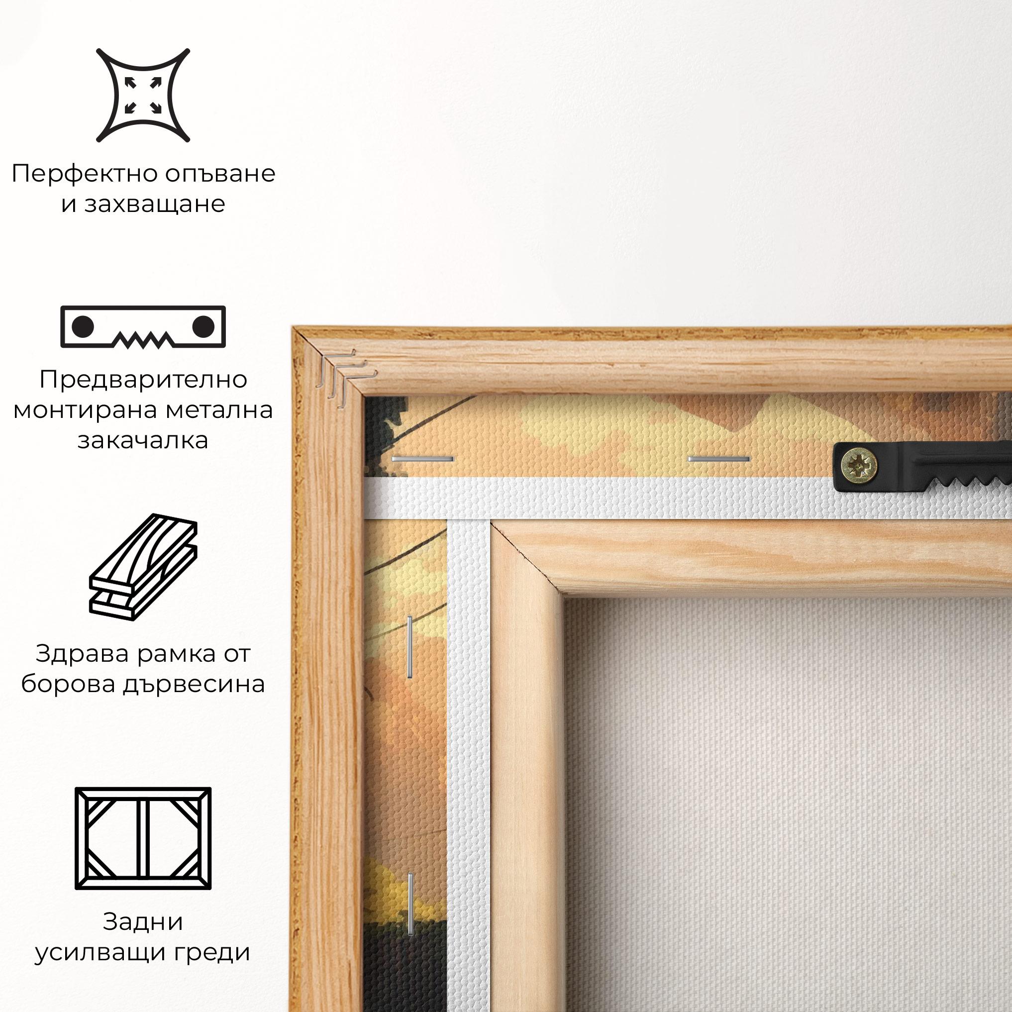 Картина на платно Grassy Village View mockup 5