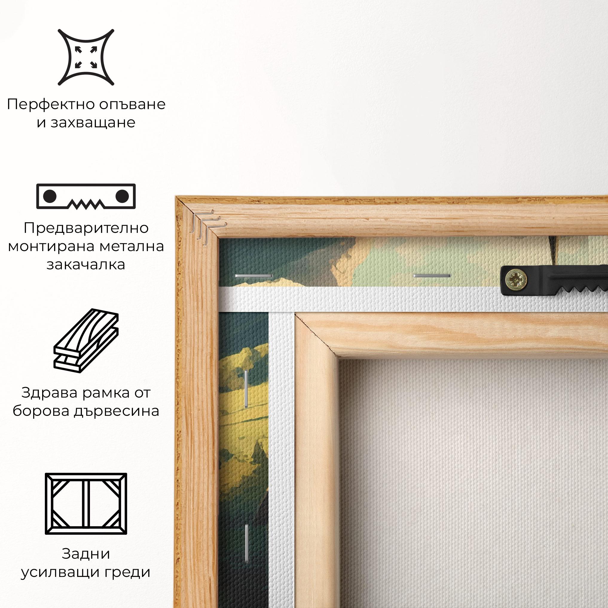 Картина на платно Village Dreamy View mockup 5