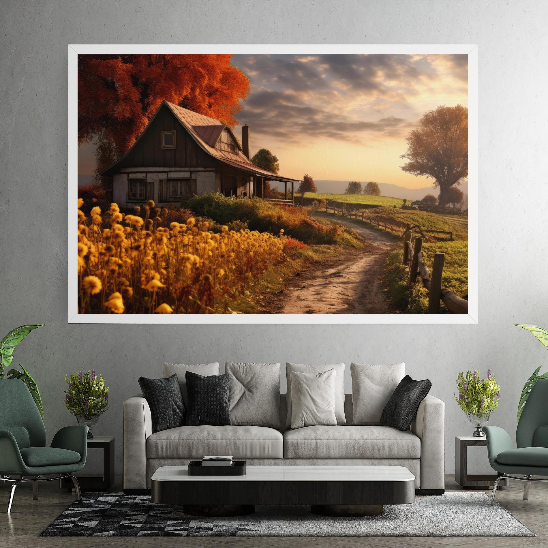 Autumn Farm House mockup 7