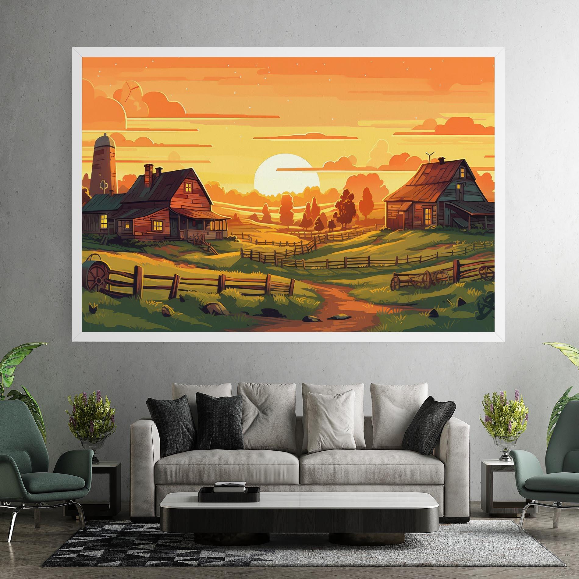 Картина на платно Farmhouse Sunlight mockup 7